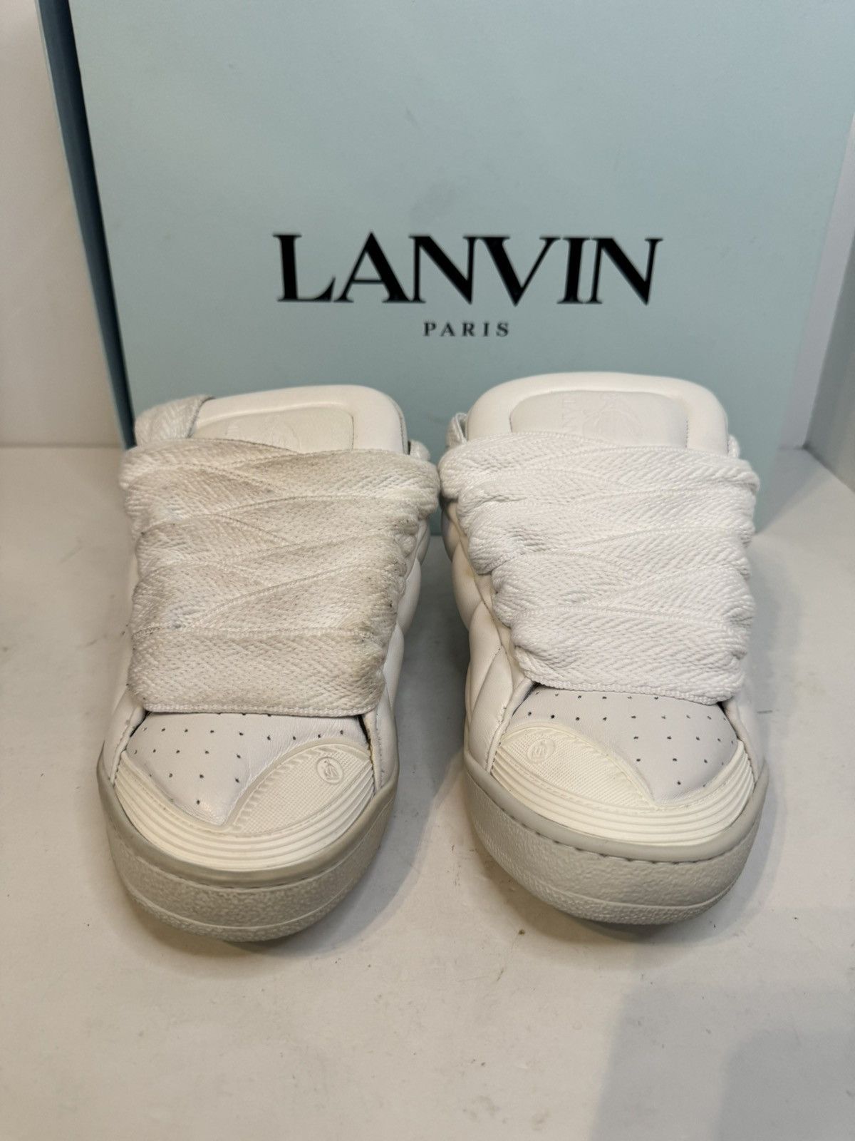 Lanvin Authentic Lanvin Curb XL Sneakers “White” Puff Sz 40/7 Size US 7 / EU 40 - 2 Thumbnail