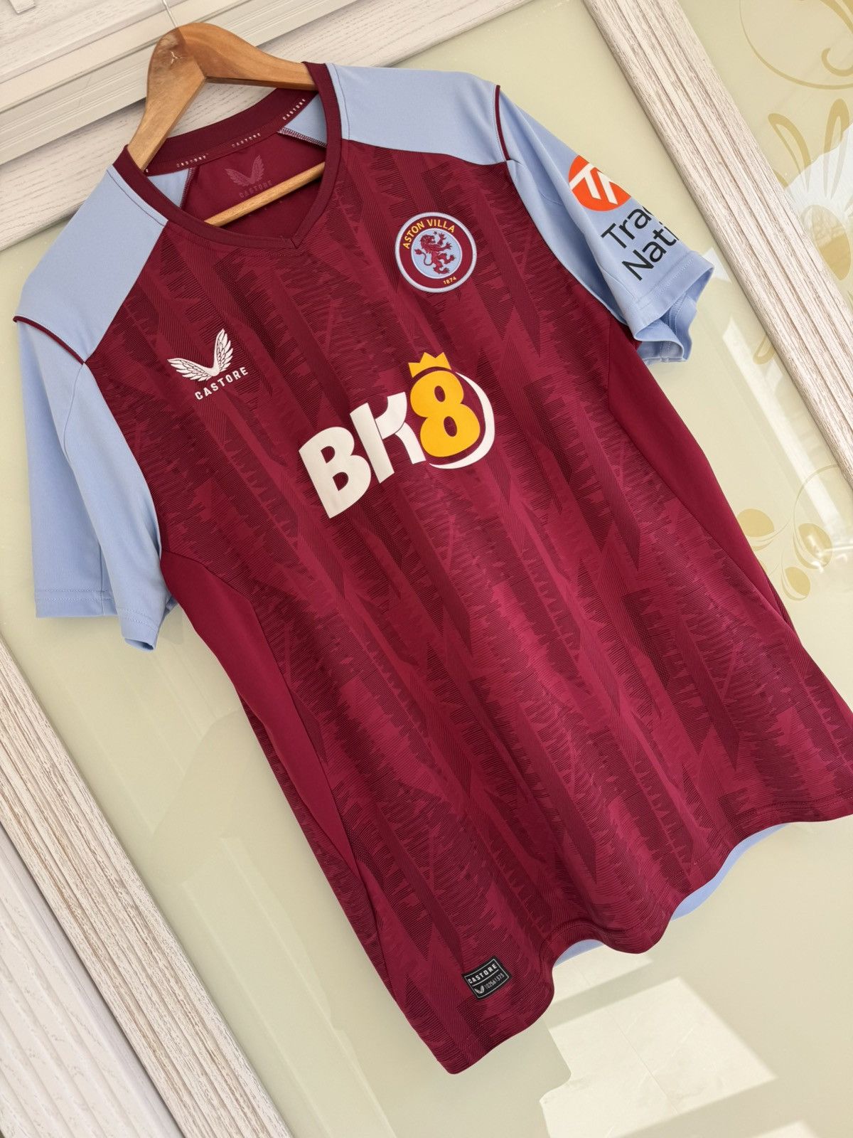 Castore Aston Villa 2023-2024 Home Soccer Jersey Football Shirt Kit Size US L / EU 52-54 / 3 - 4 Thumbnail