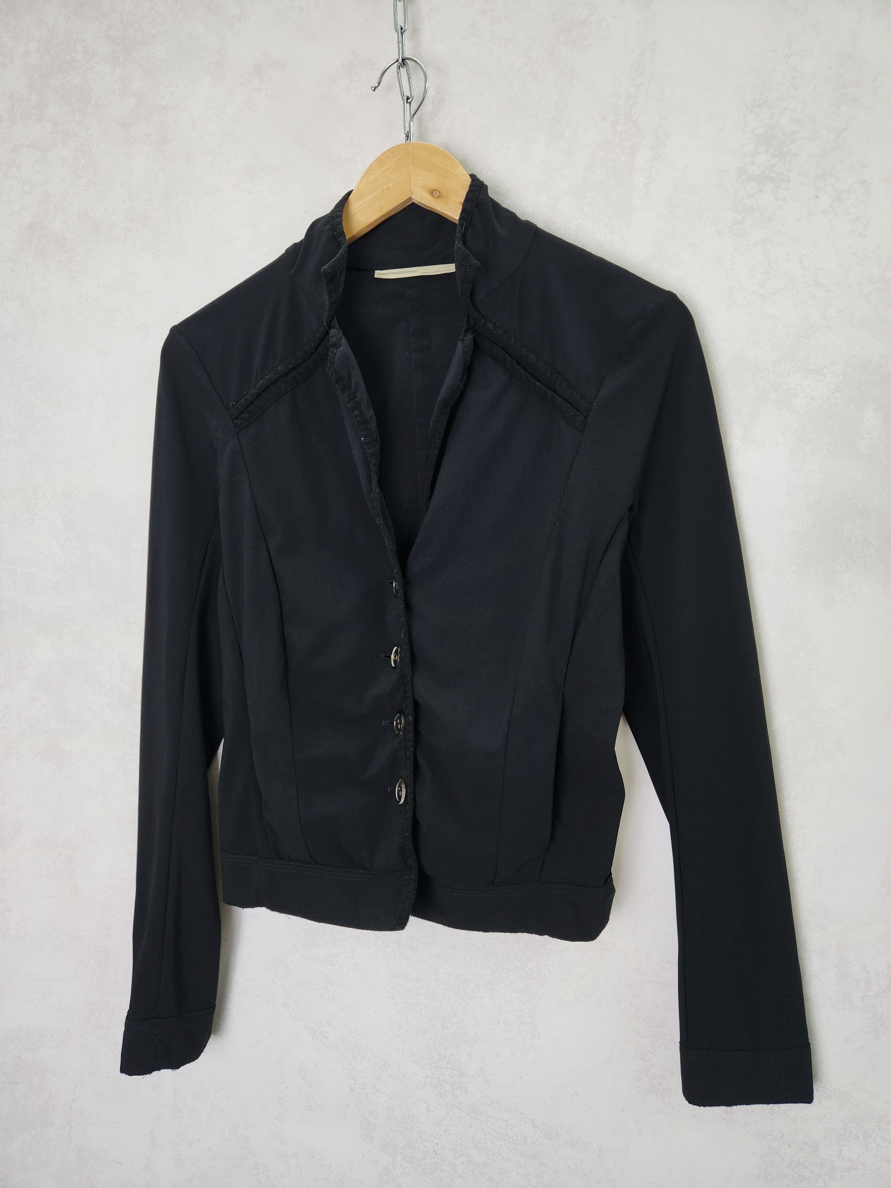 Marithe + Francois Girbaud Marithe Francois Girbaud nylon button ups black blazer Size S / US 4 / IT 40 - 2 Thumbnail