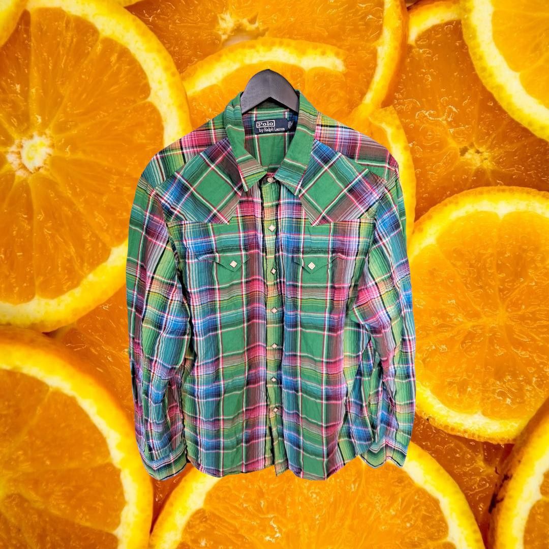 Polo Ralph Lauren Polo Ralph Lauren Green, Blue and Red Snap Up Shirt Size XL Size US XL / EU 56 / 4 - 1 Thumbnail