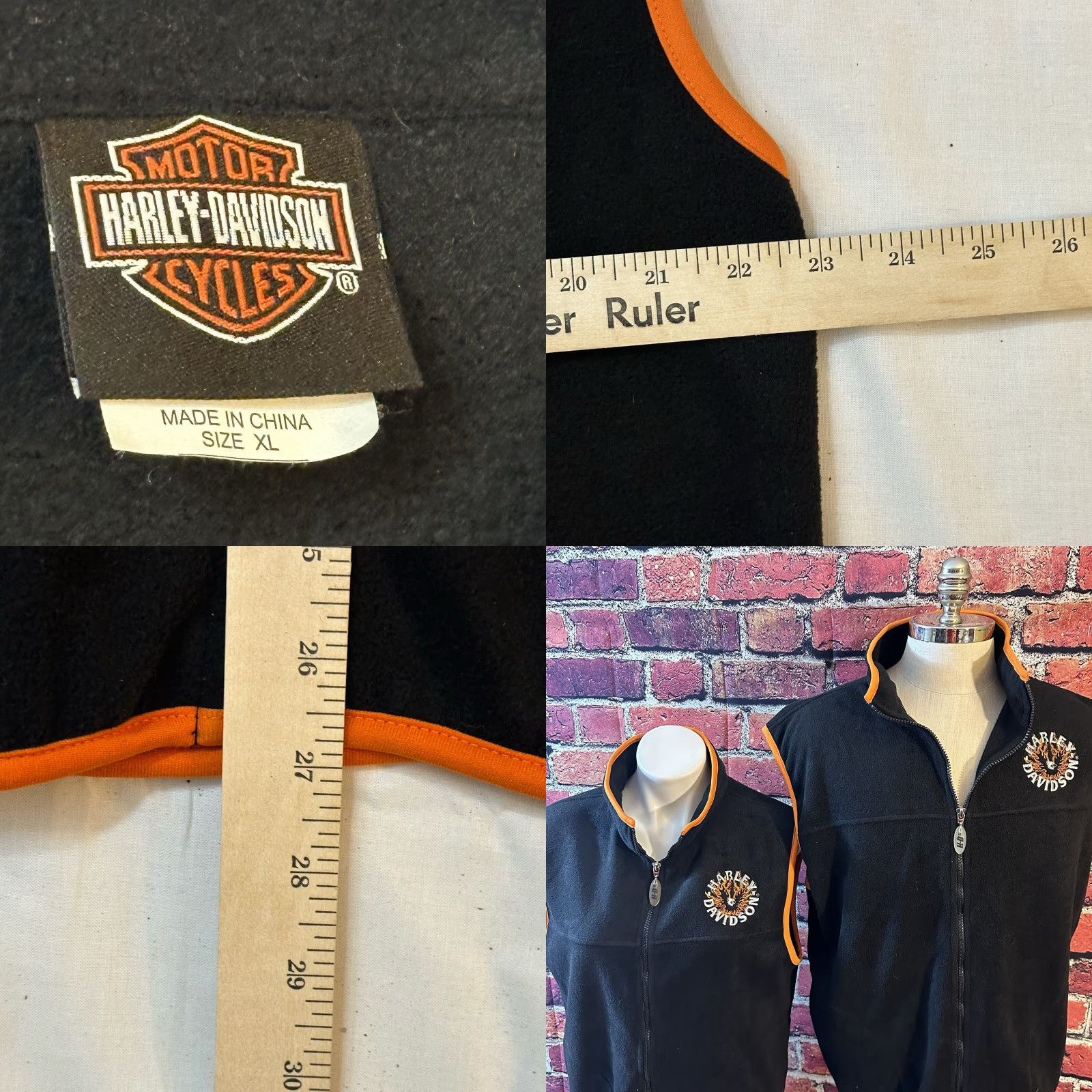 Harley Davidson Harley-Davidson Motorcycle Vest Unisex Adults XL His Hers Matching M Size US XL / EU 56 / 4 - 10 Thumbnail