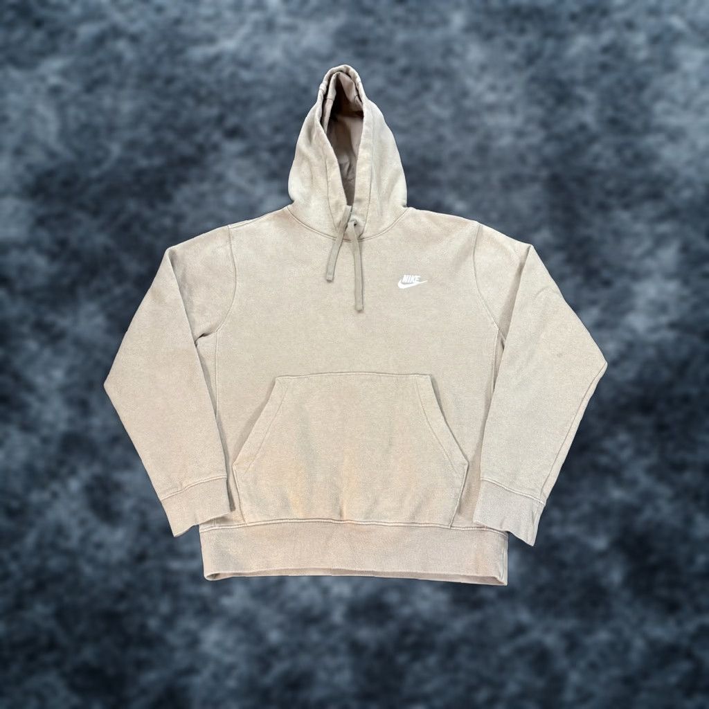 Nike Nike Sportswear Hoodie Mens S Fleece Khaki Beige Pullover BV2654-247 Long Sleeve Sweatshirt Size US S / EU 44-46 / 1 - 1 Thumbnail