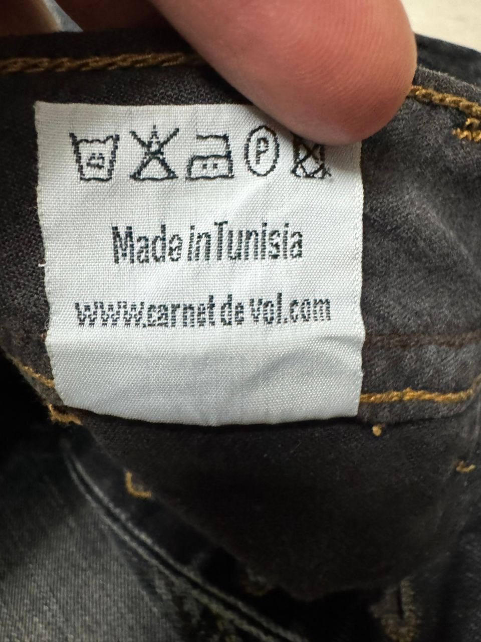 Japanese Brand 💥Insane💥Vintage Carnetdevol Rusty Mudwash Distress Dark Jean Size US 34 / EU 50 - 12 Thumbnail