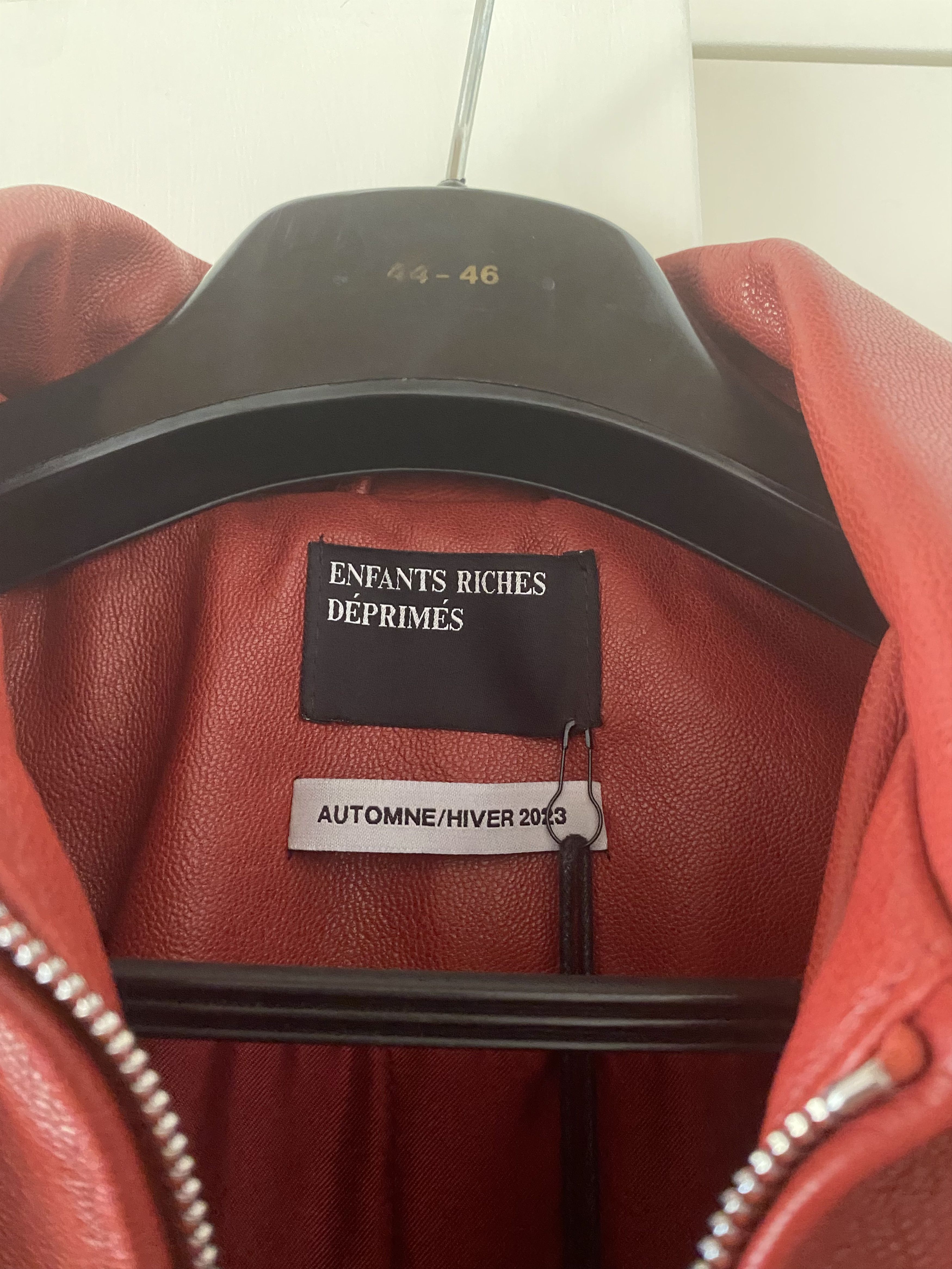 Enfants Riches Deprimes OPIUM DEN FRANK Red Leather Jacket Size US S / EU 44-46 / 1 - 4 Thumbnail