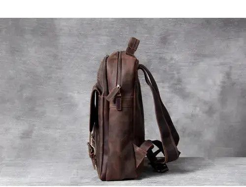 Genuine Leather Vintage Genuine Leather Backpack Men Size ONE SIZE - 4 Thumbnail