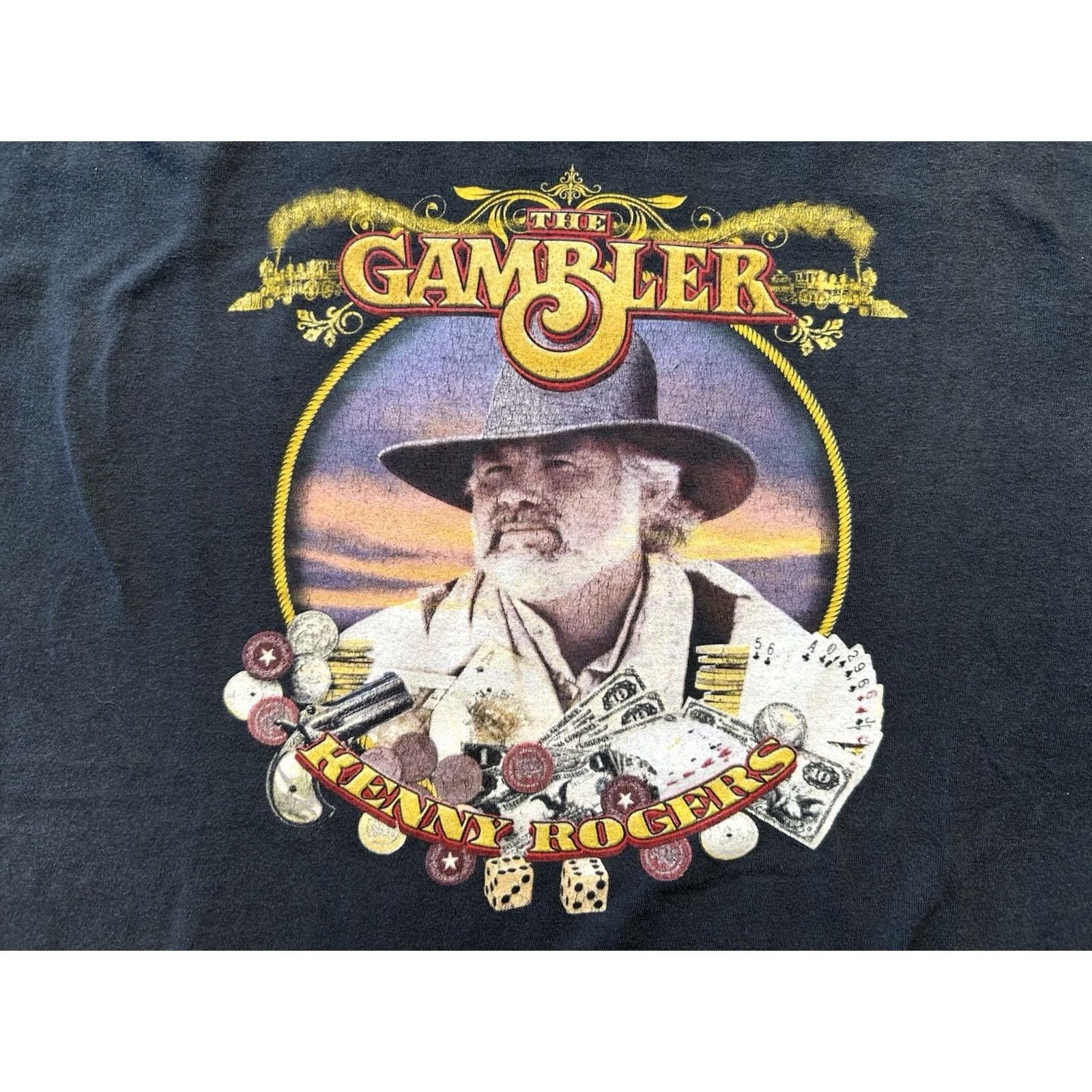 Gildan VINTAGE Kenny Rogers The Gambler Men’s T-shirt XL Black Gildan Shirt Adults XL Black 70s 80s Music Mens Size US XL / EU 56 / 4 - 3 Thumbnail