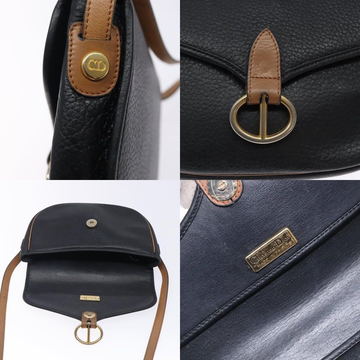 Dior DIOR Shoulder Bag Leather Black Gold Size ONE SIZE - 11 Thumbnail