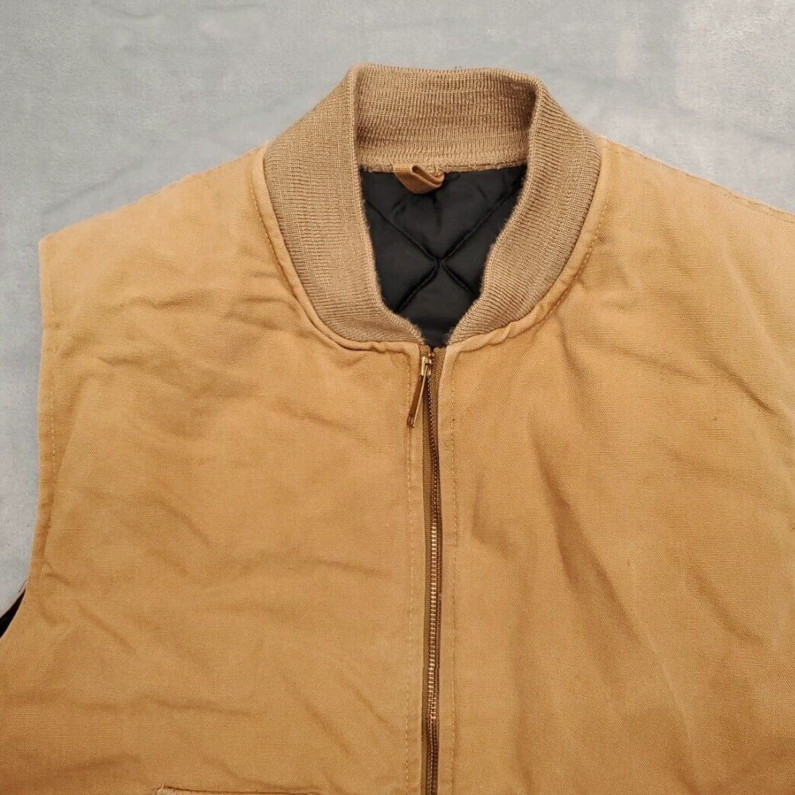 Carhartt VINTAGE Carhartt Vest Mens 2XL Brown Quilt Lined Duck Canvas Workwear VQ186 USA Size US XXL / EU 58 / 5 - 6 Thumbnail