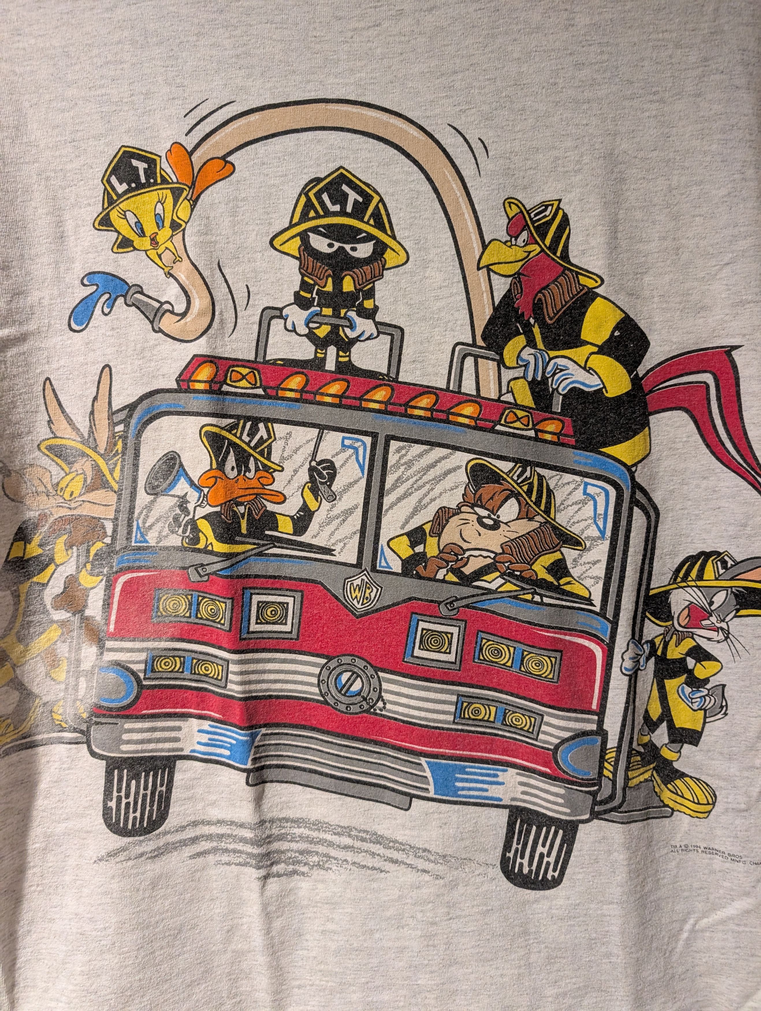 Cartoon Network Vintage 1994 Looney Tunes Firefighter T-Shirt Changes Size US XL / EU 56 / 4 - 2 Thumbnail