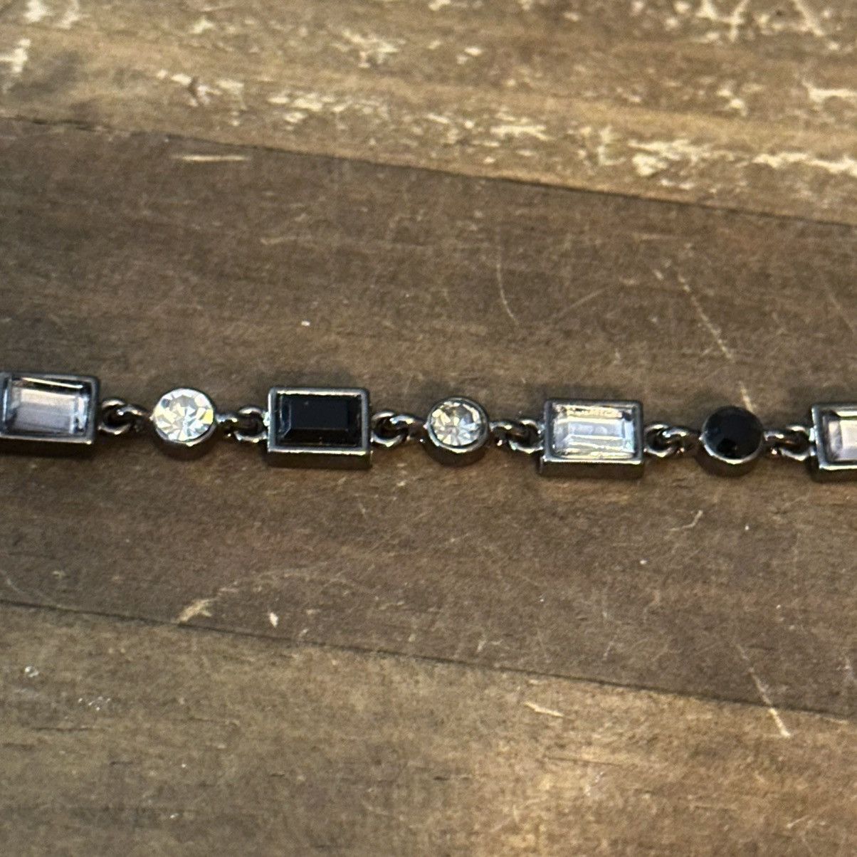 Other RMN dark silver tone black and clear stone tennis bracelet Size ONE SIZE - 2 Thumbnail