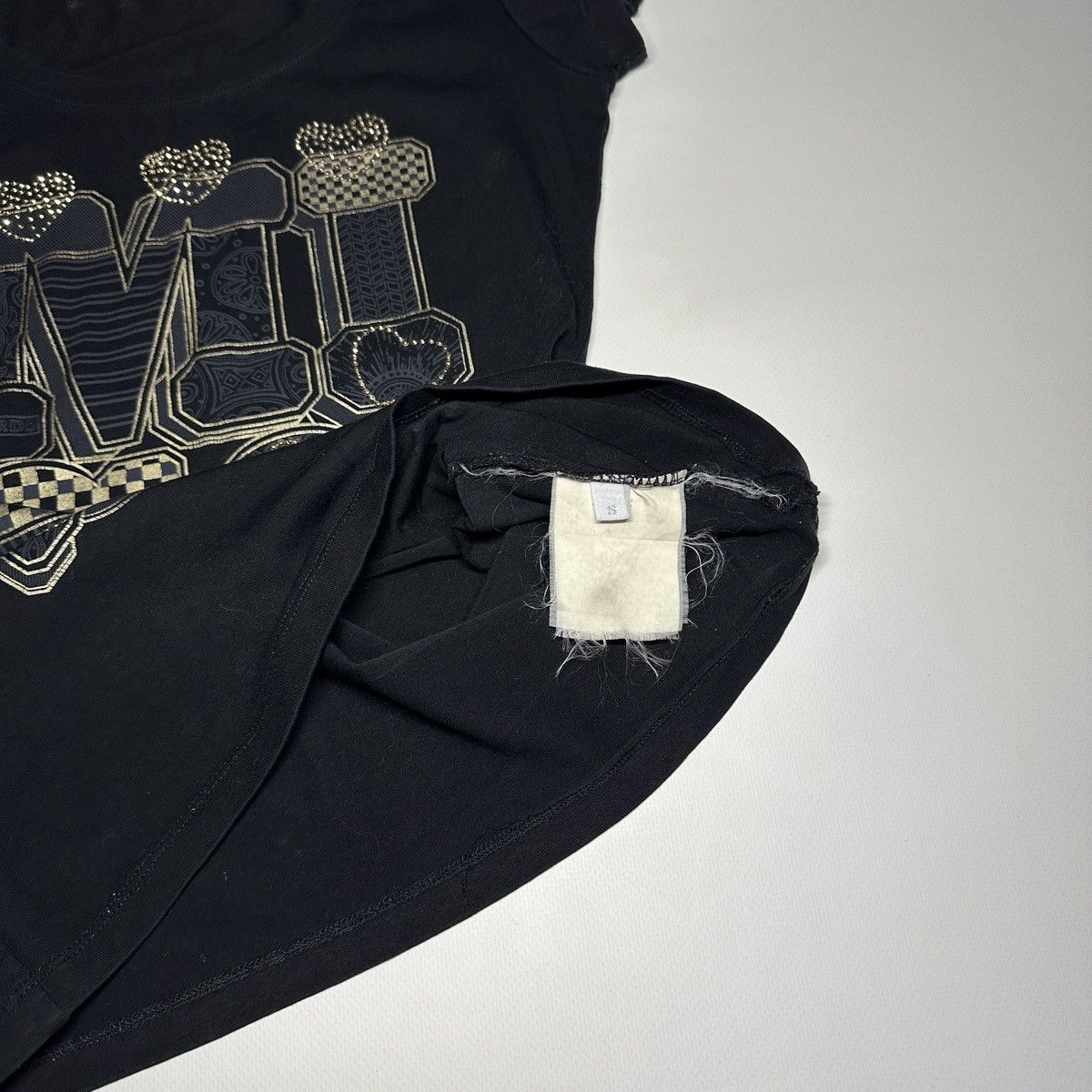 Miu Miu Miu Miu Black Graphic T-Shirt Embellished Logo Design Size S / US 4 / IT 40 - 8 Thumbnail
