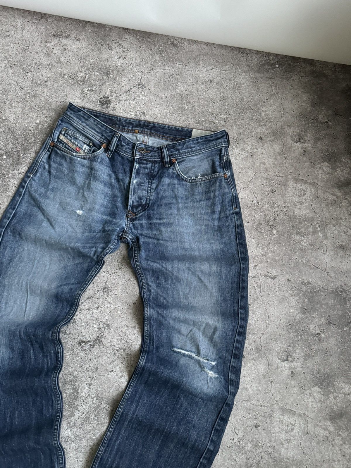Diesel × Vintage Vintage Diesel Y2K distressed jeans pants Size US 31 - 7 Thumbnail