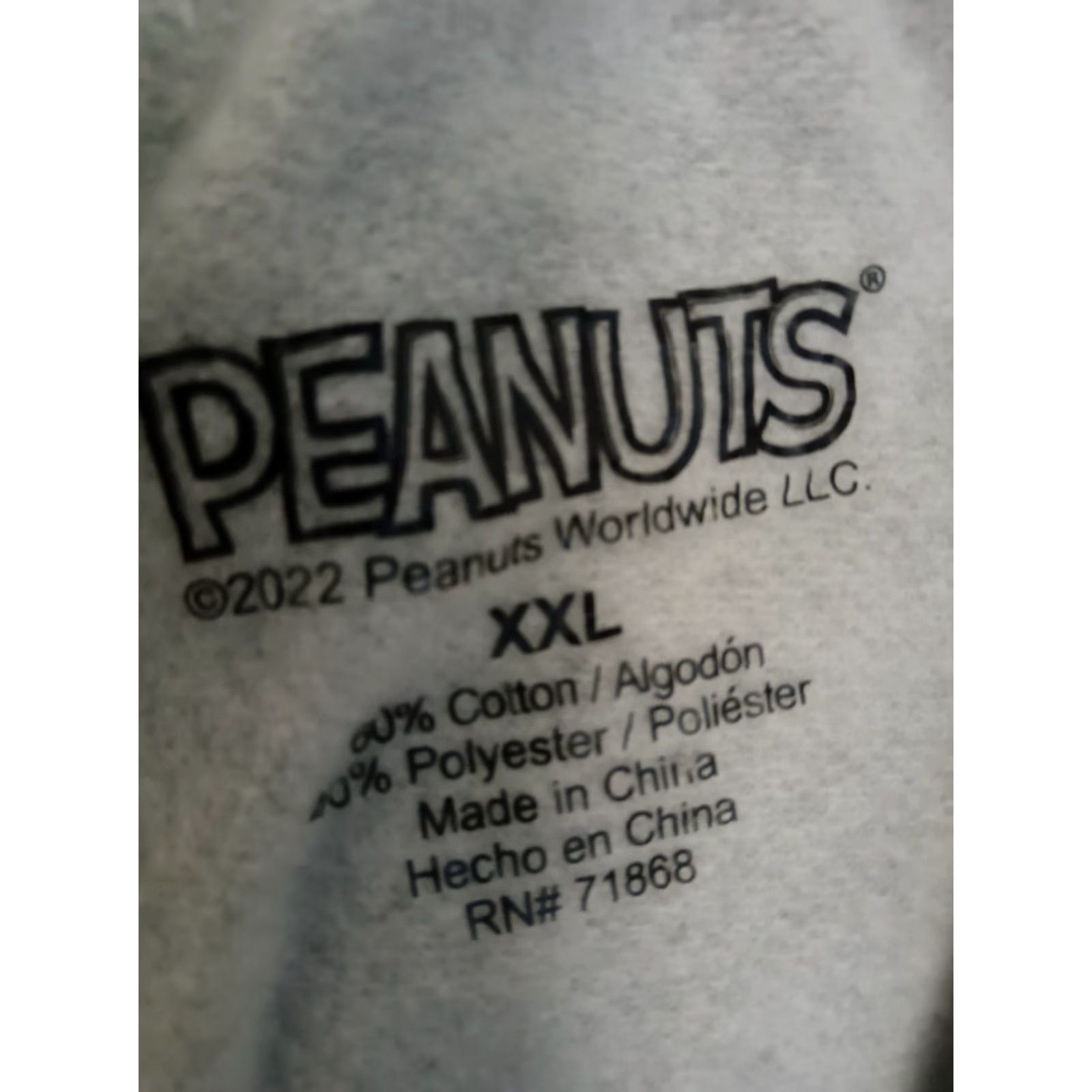 Peanuts VINTAGE Christmas Sweatpants Snoopy and Gang Gray Women's XXL NWT Size 40" / US 18 - 5 Thumbnail