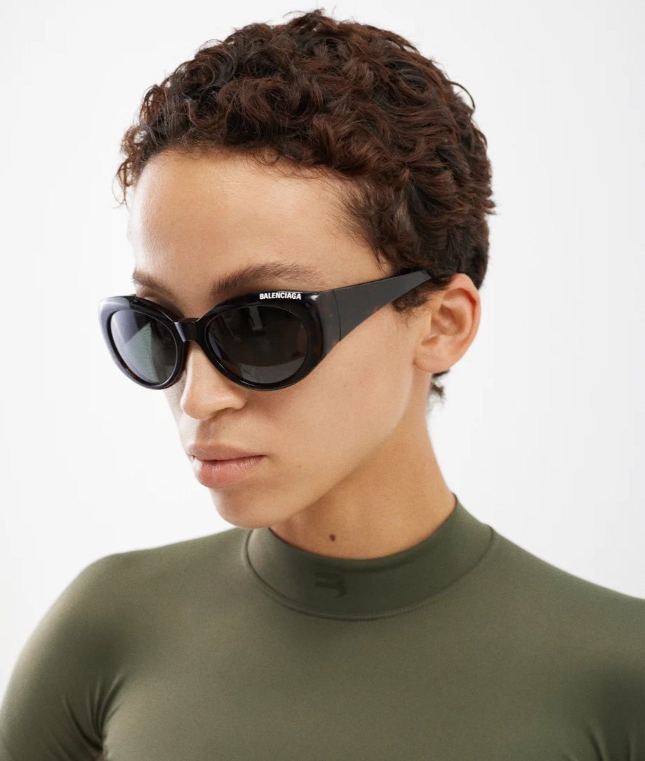 image of New Balenciaga Bb0267S 002 Havana Unisex Sunglasses in Dark Havana, Women's