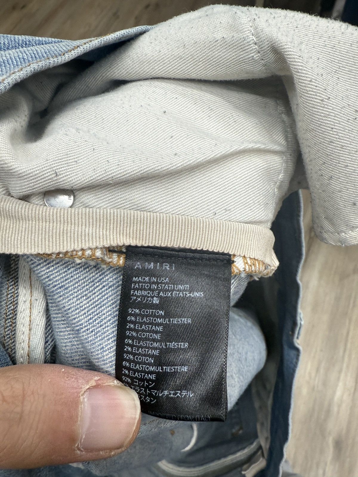 Amiri Amiri Blue Denim Jeans Size US 38 / EU 54 - 10 Thumbnail