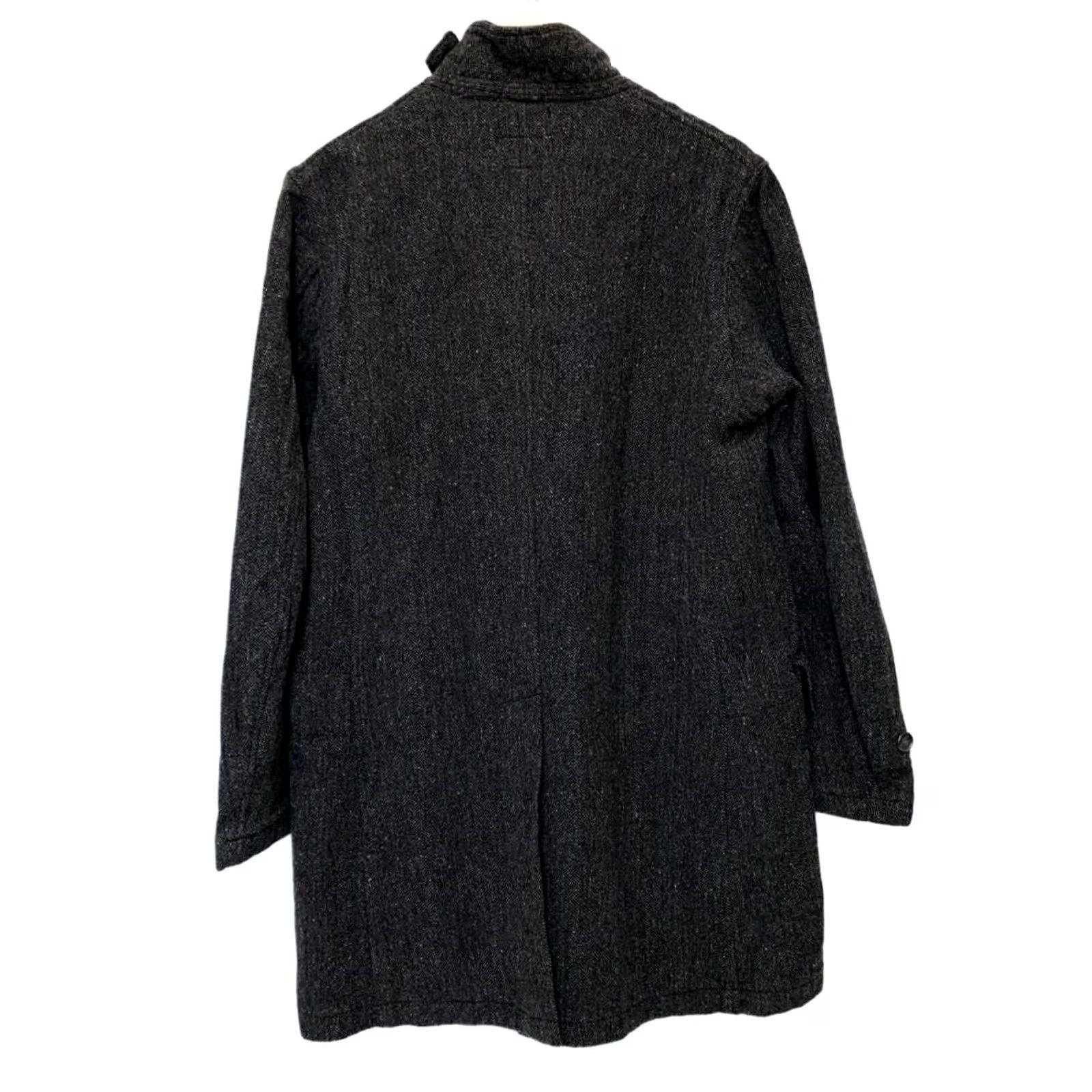Engineered Garments Engineered Garments Coat Men's Herringbone Tweed Wool Gray Long Overcoat Size M Size US M / EU 48-50 / 2 - 2 Thumbnail