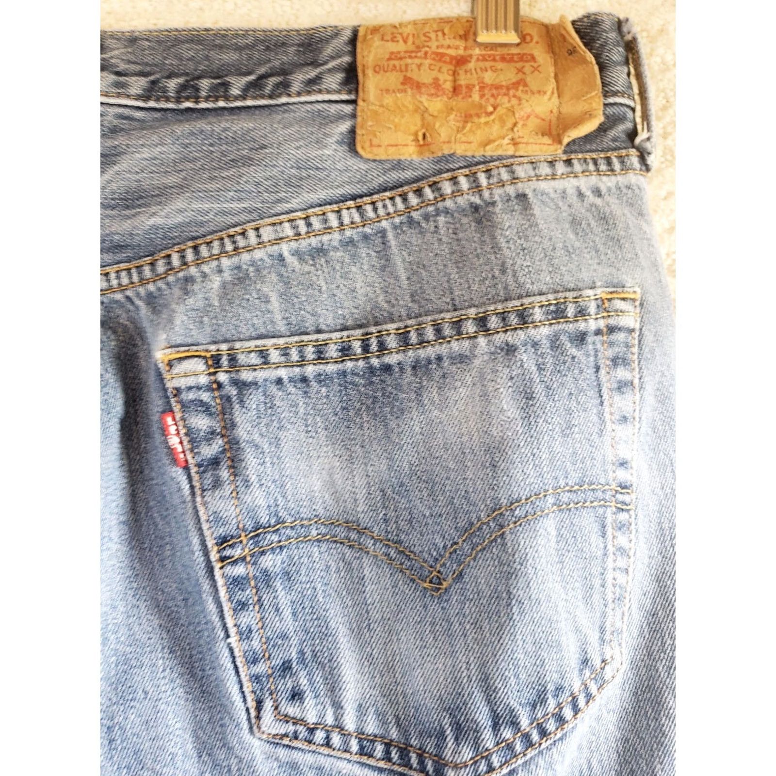 Levi's VINTAGE Levi's 501 Jeans Mens 36 Classic Straight Blue Denim Button Fly 36x34.5* Red Tab Size US 36 / EU 52 - 7 Thumbnail