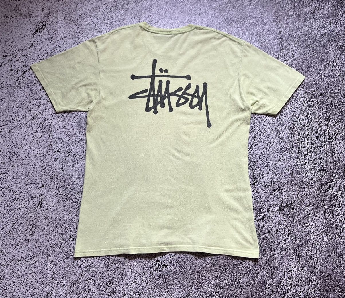 Stussy × Vintage Stüssy Lime Green Logo T-Shirt Large Size US L / EU 52-54 / 3 - 5 Thumbnail