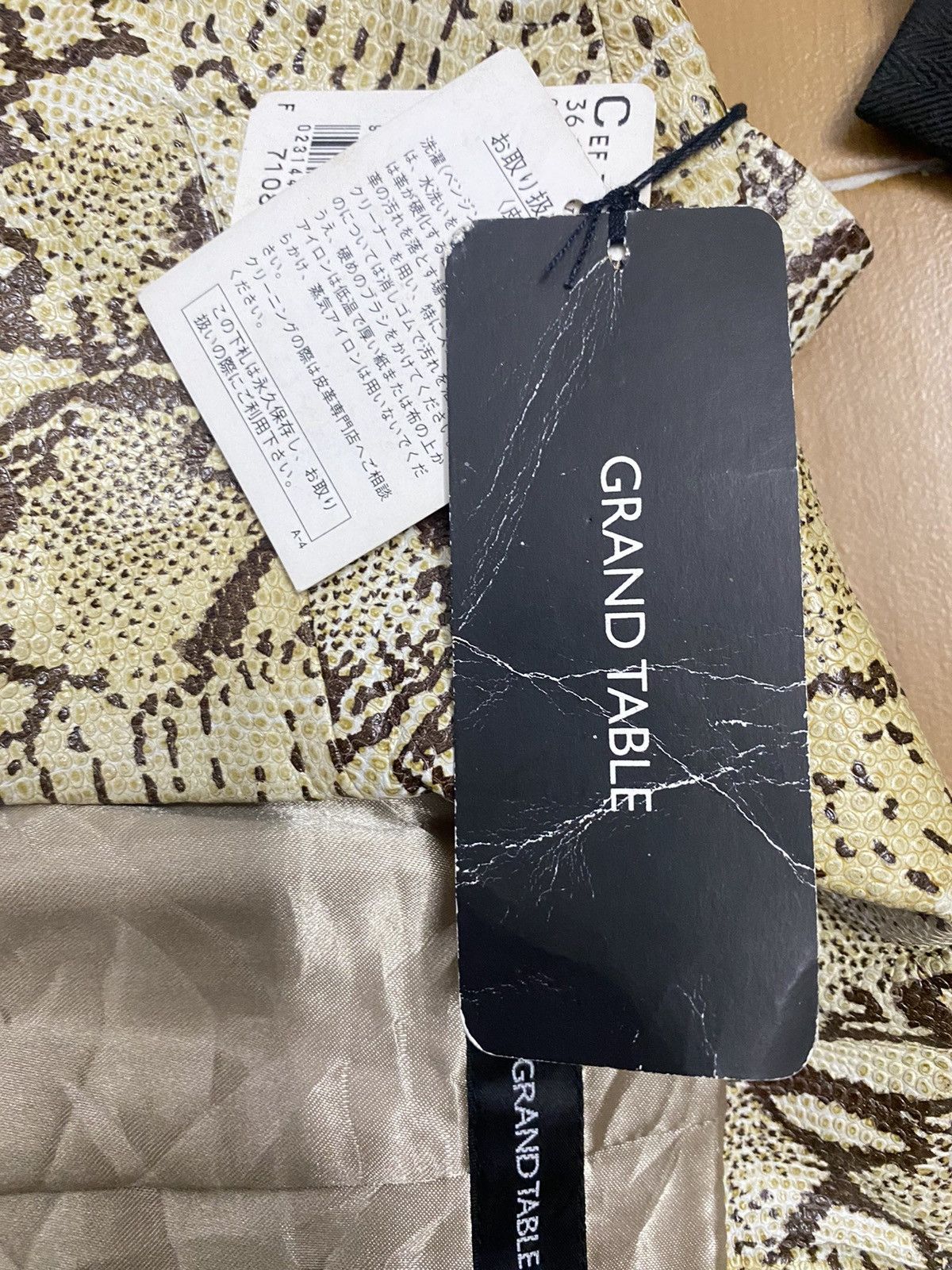 Japanese Brand Grand Table Snake Skin Leather Jacket Size US XS / EU 42 / 0 - 7 Thumbnail