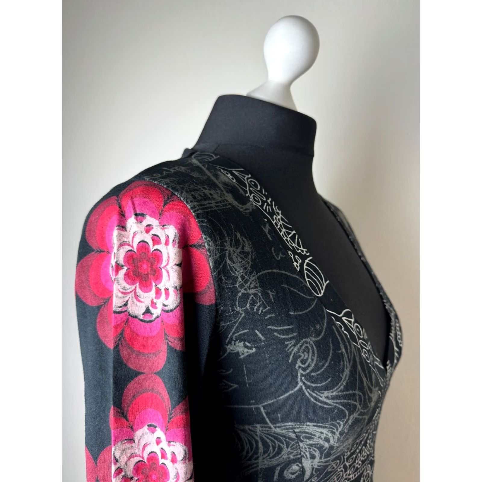 Desigual Desigual Dress Womens S A-Line Midi Black Size S / US 4 / IT 40 - 3 Thumbnail