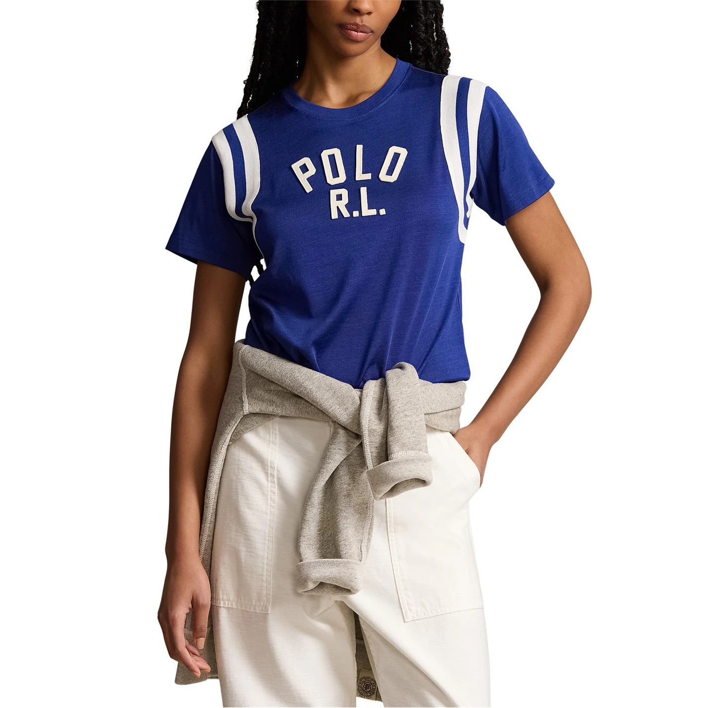 Polo Ralph Lauren o1g2r1mq0825 Logo Jersey T-Shirt in Blue Size S / US 4 / IT 40 - 2 Thumbnail