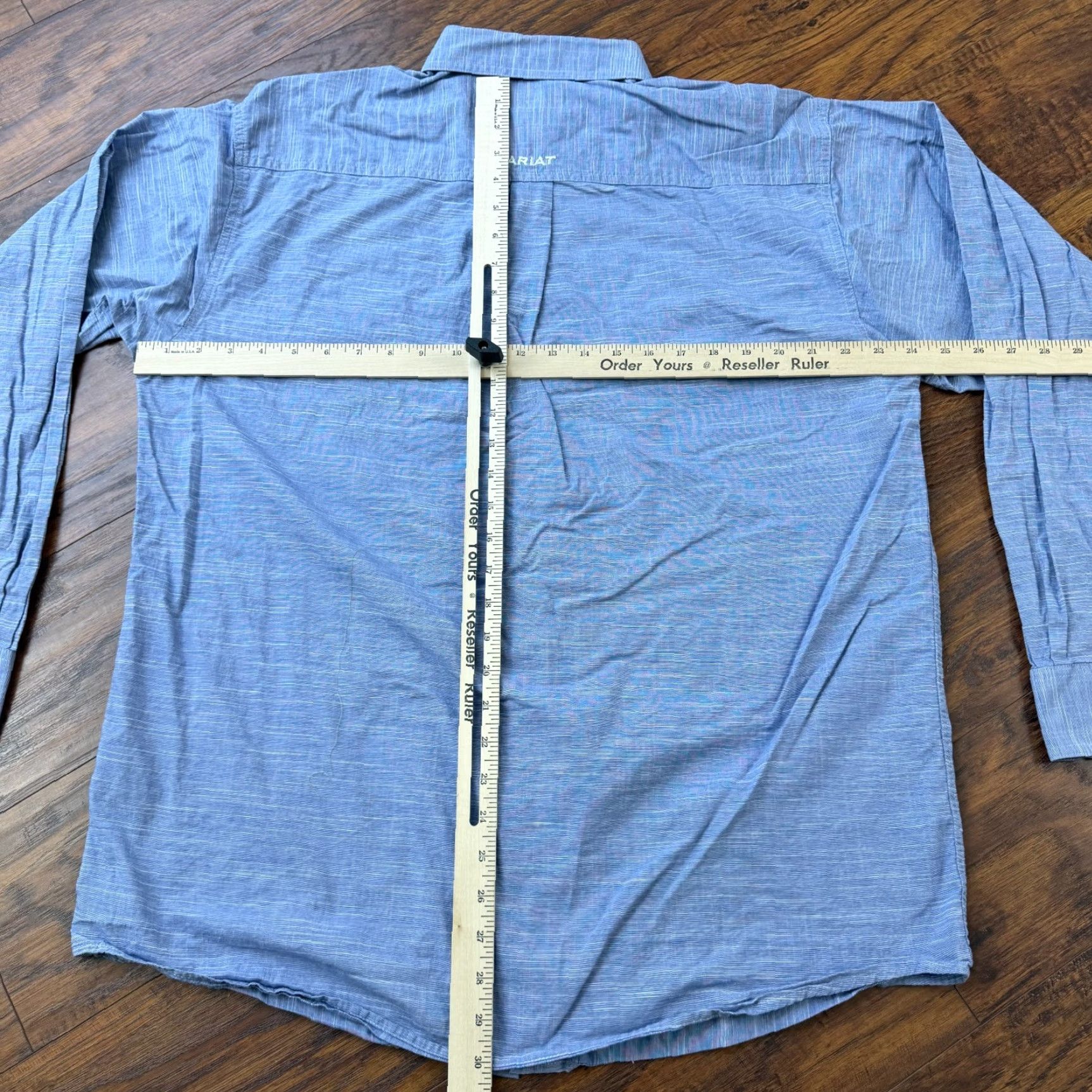 Ariat Ariat Shirt Button-Up Long Sleeve Blue L Cotton Western Casual Pocket Modern Size US L / EU 52-54 / 3 - 6 Thumbnail