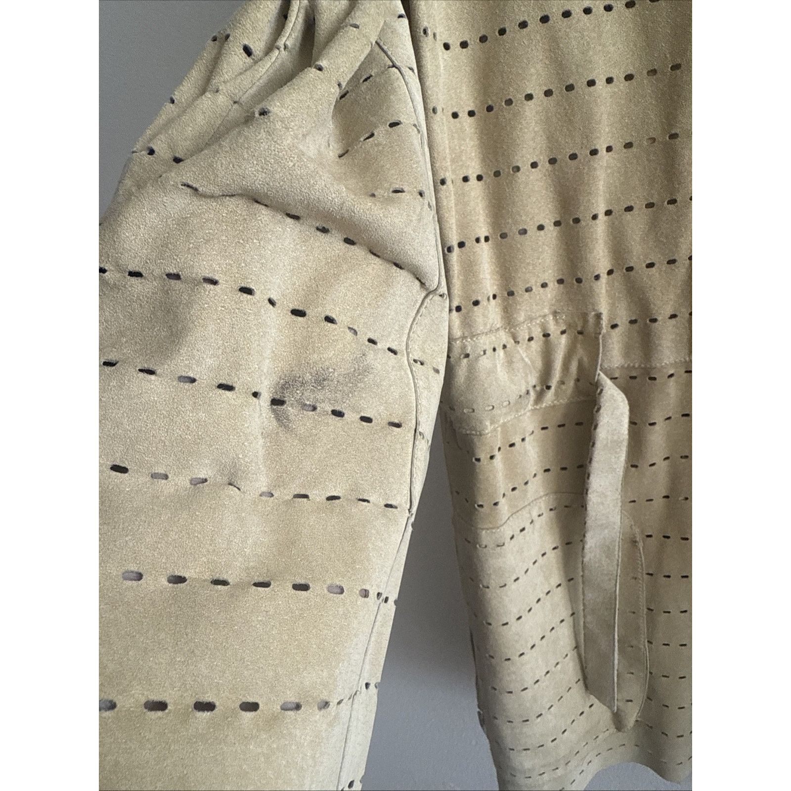 Fendi Fendi Perforated Suede Monogram Leather Unisex Jacket Size L / US 10 / IT 46 - 8 Thumbnail