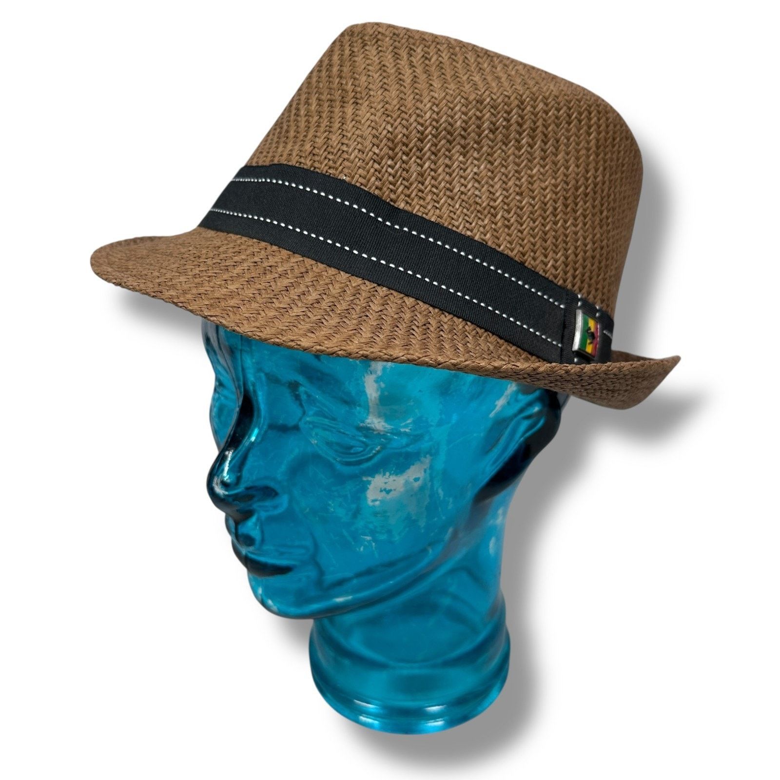 Other Peter Grimm Fedora Hat Brown Black Striped Band Paper Cap Size ONE SIZE - 1 Thumbnail