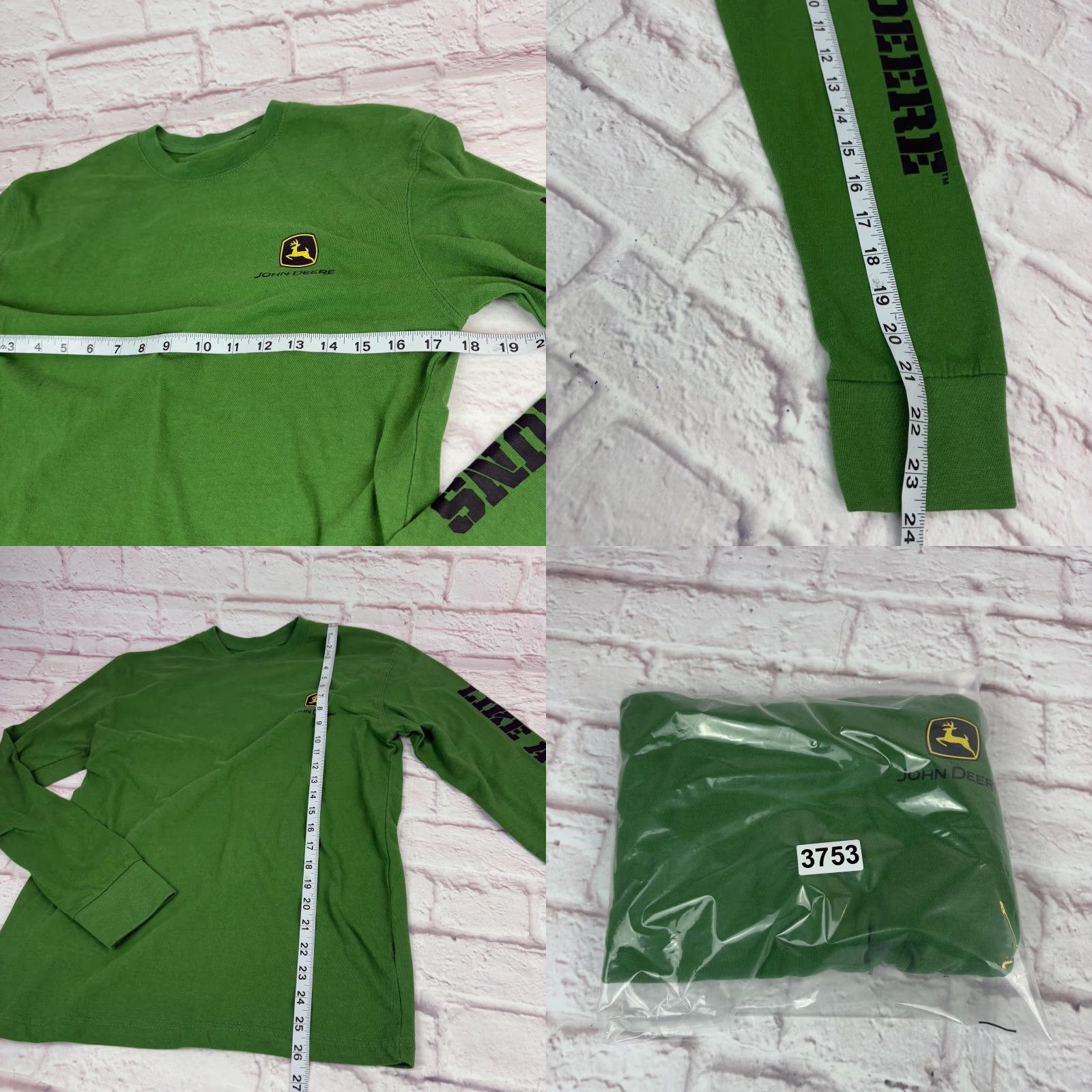 John Deere VINTAGE John Deere Shirt Mens Small Green Long Sleeve Nothing Runs Like A Deere Tee Size US S / EU 44-46 / 1 - 8 Thumbnail