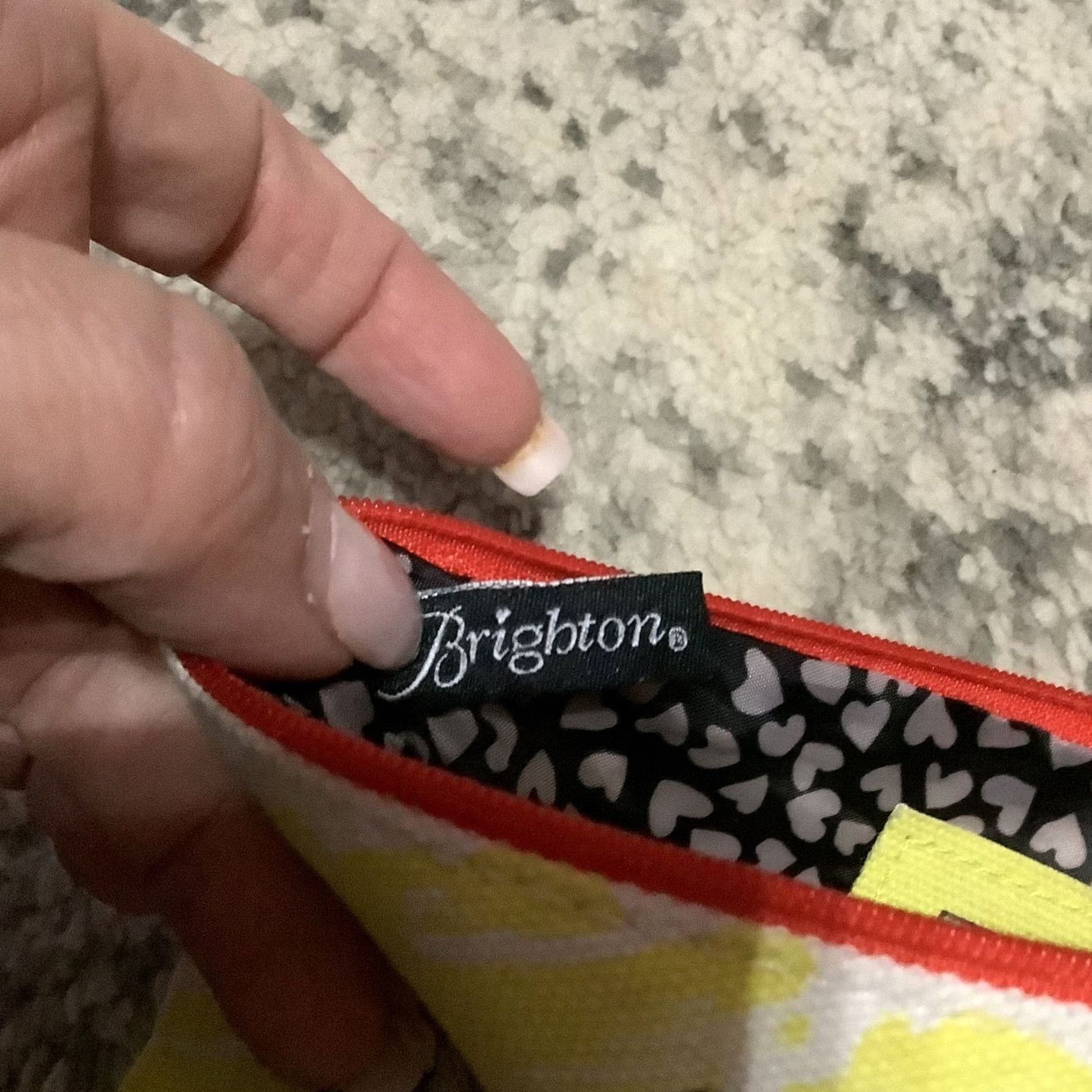Brighton Brighton Heart Fashionistas Love From Brighton Canvas Zip Pouch Makeup Bag 2018 Small Travel Clutch Women Size ONE SIZE - 6 Thumbnail