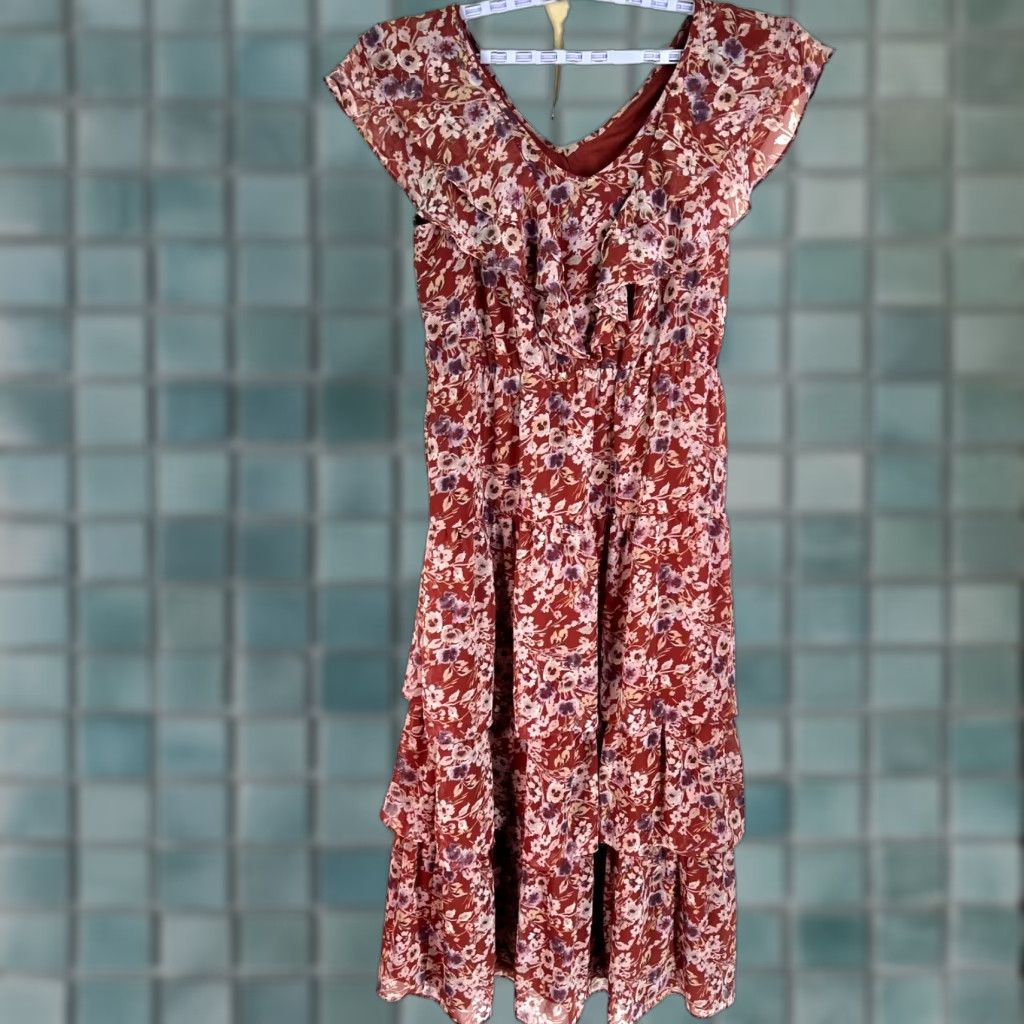 plus size women's pink dress Unique Vintage & White Gingham Bobbie Swing 5X/32W-34W PATBO fringe maxi dress Color:Periwinkle Pearl Edit:HOCOMinimal this dress features