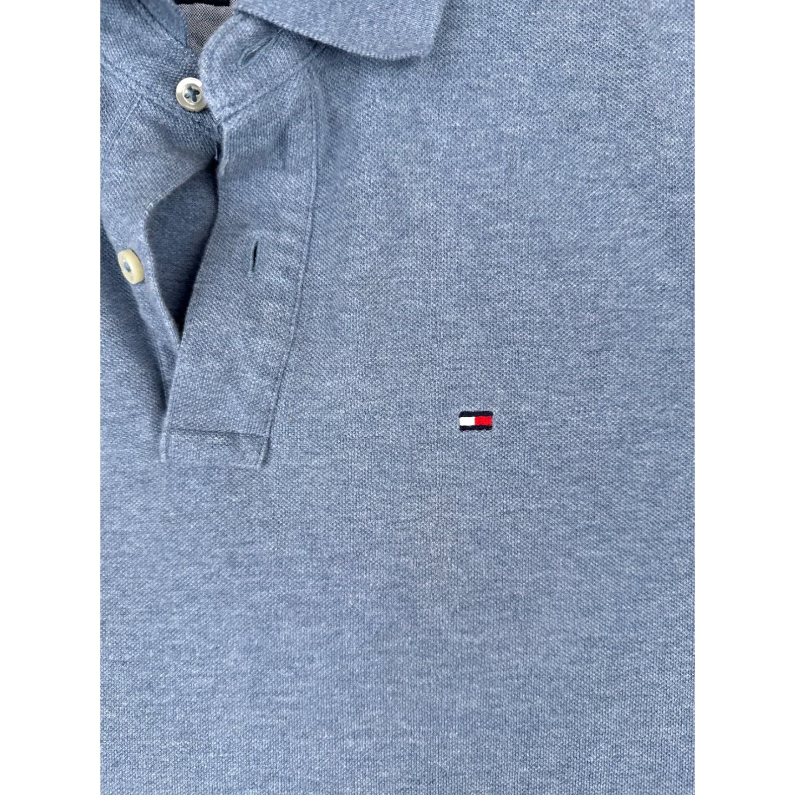 Tommy Hilfiger Tommy Hilfiger Polo Shirt Men Medium Blue Slim Fit Classic Activewear 100% Cotton Size US M / EU 48-50 / 2 - 6 Thumbnail
