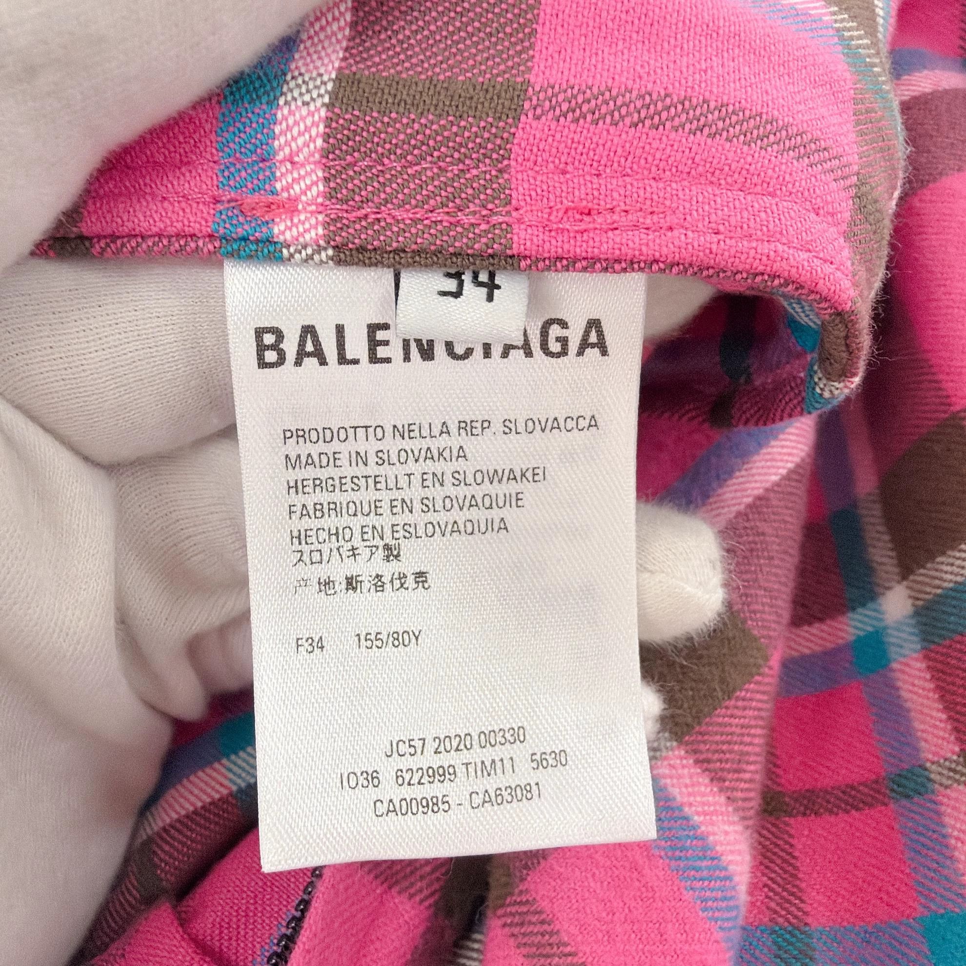 Balenciaga Balenciaga pink check jacket size 34 new with tags Size XXS / US 00 / IT 34 - 8 Thumbnail