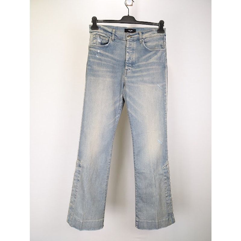 Amiri o1rshd1 Crystal Stack Flare Jeans in Clay Indigo Size US 32 / EU 48 - 1 Thumbnail