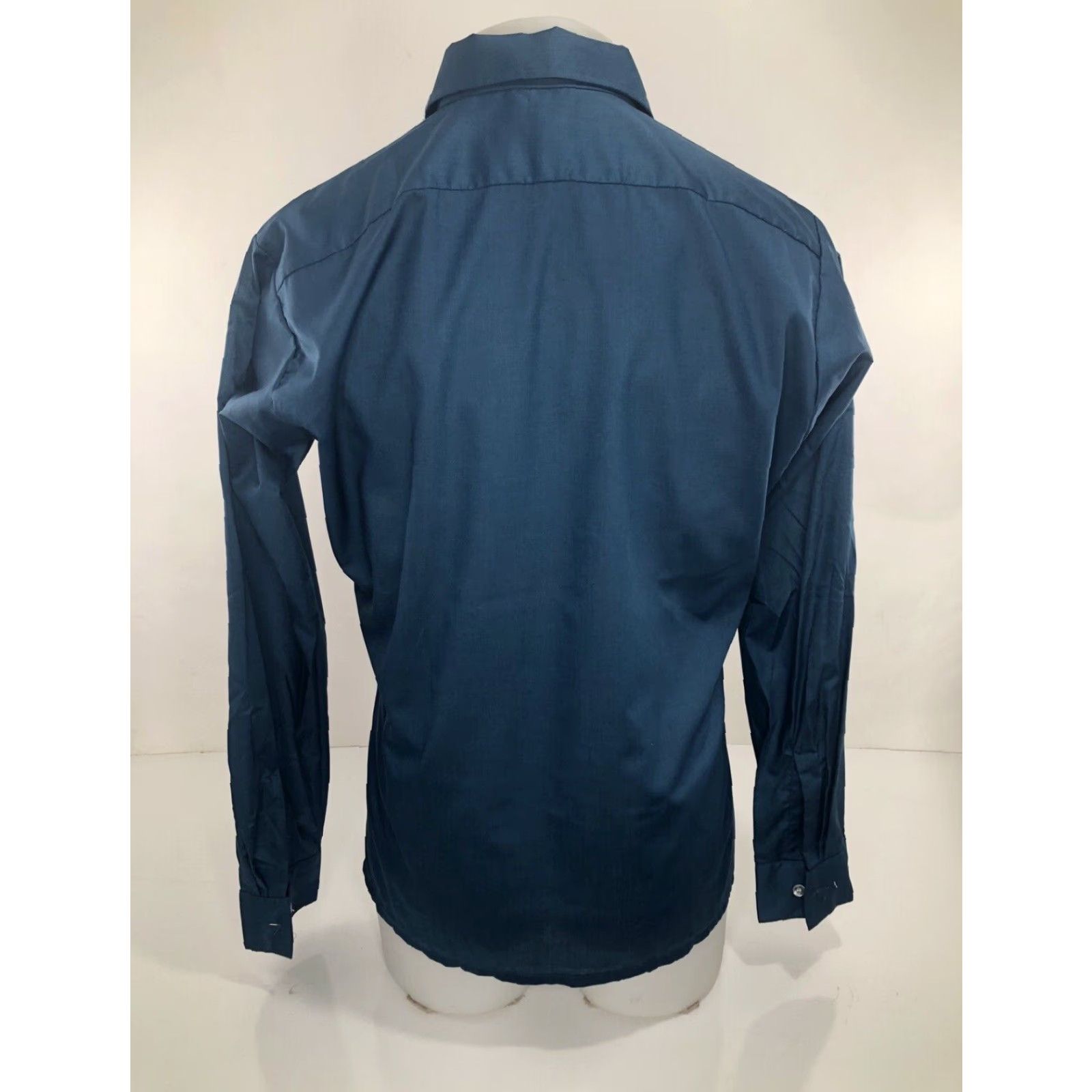 Arrow ARROW Shirt 15.5/15.5 Blue Embroidered CROWN Sanforized Decton Loop Collar Men Long Sleeve Button-Up Vintage Size US L / EU 52-54 / 3 - 5 Thumbnail