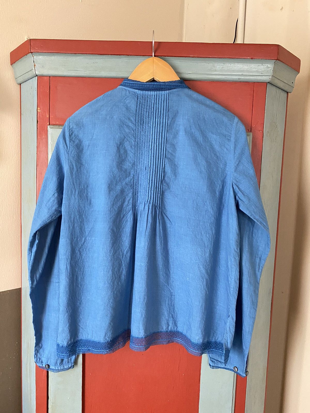 45rpm 45rpm Blue Indigo Embroidered Long-Sleeve Shirt Size XS / US 0-2 / IT 36-38 - 9 Thumbnail
