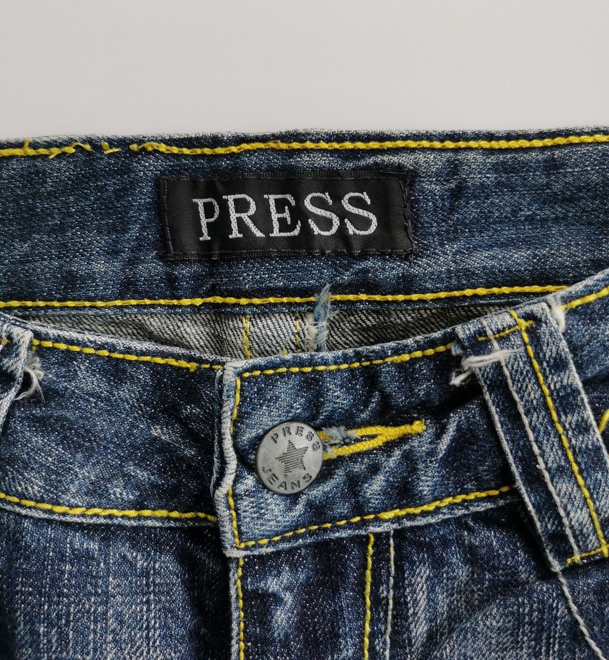 Japanese Brand Flared Bootcut Press Japan Distressed Jeans Size US 28 / EU 44 - 7 Thumbnail