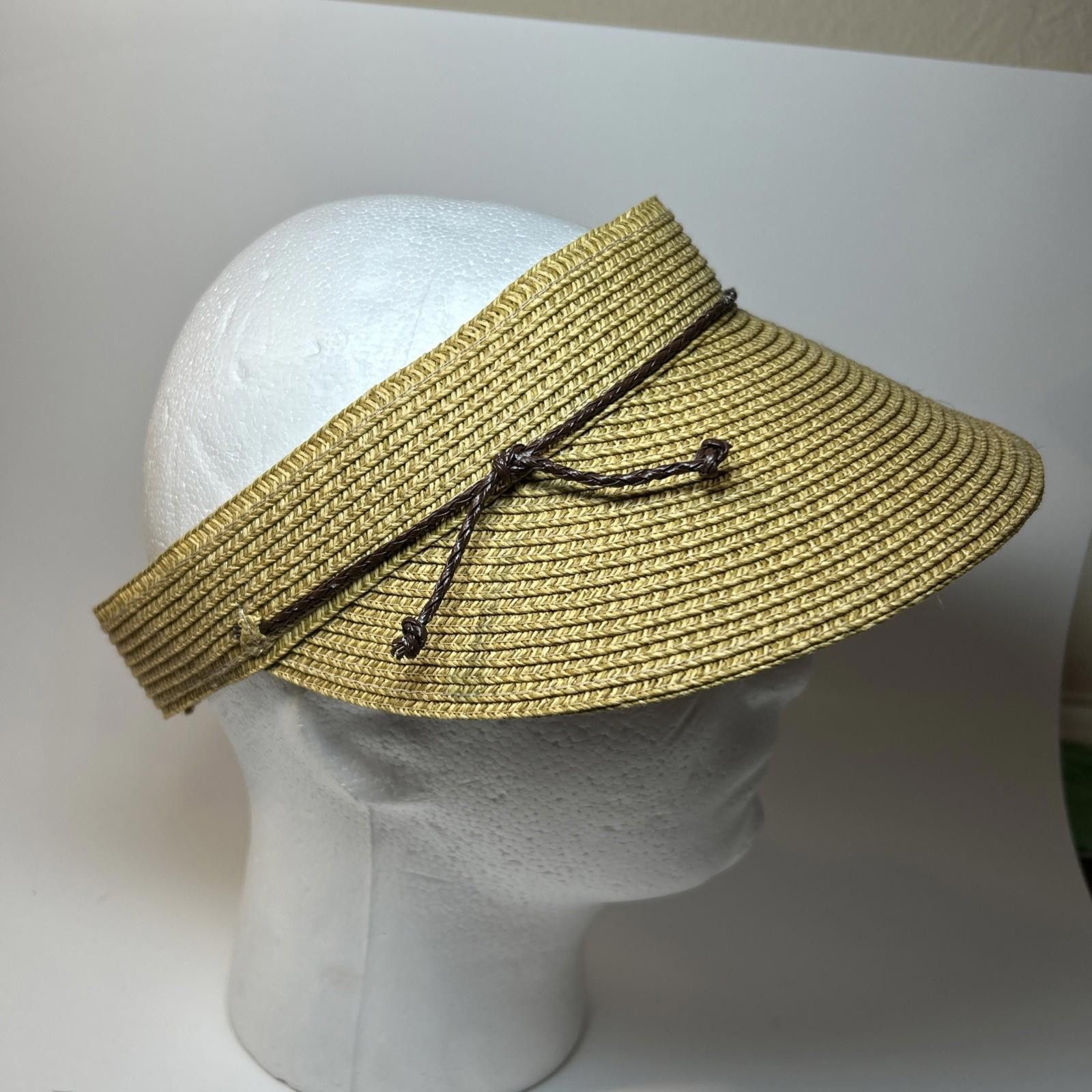 Nine West NINE WEST Straw Bucket Sun Hat Natural Tan Woven Braided Size ONE SIZE - 2 Thumbnail