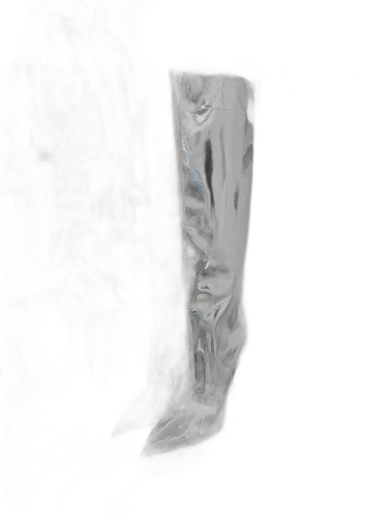 Balenciaga Silver High Heel Boots by Balenciaga Size US 7.5 / EU 40-41 - 1 Thumbnail