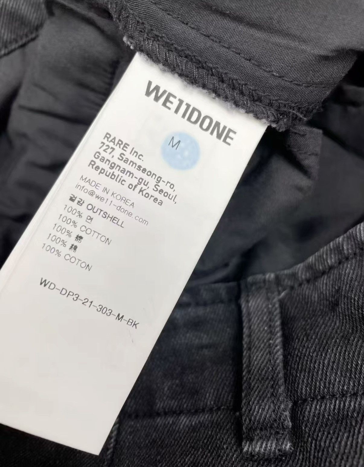 WE11DONE WE11DONE 100% Cotton Relaxed Fit Cargo Jeans J30 Size US 34 / EU 50 - 7 Thumbnail