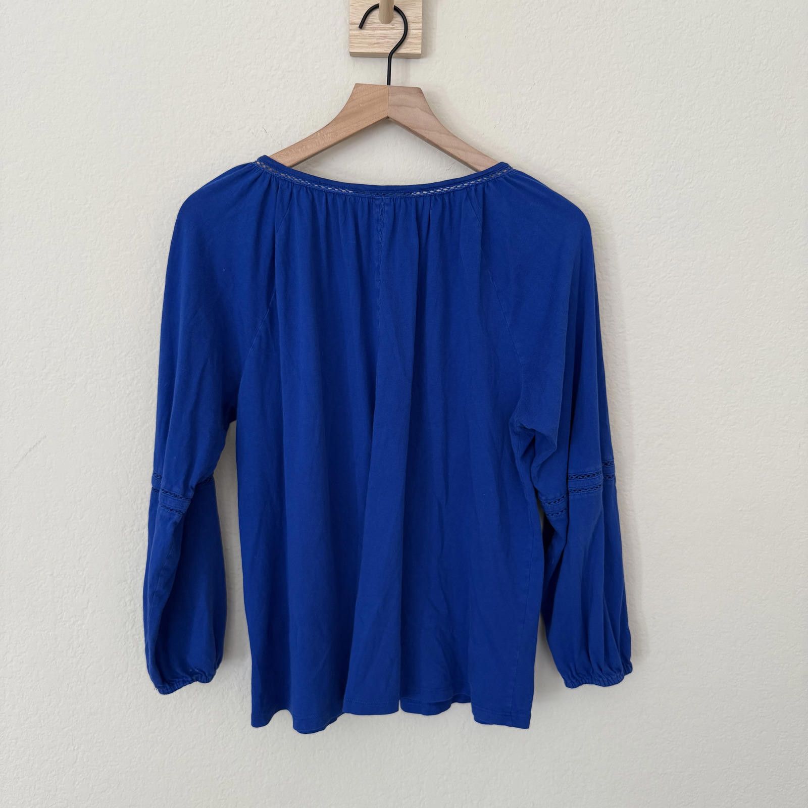Polo Ralph Lauren Ralph Lauren Blouse Women's XL Blue 3/4 Sleeve V-Neck Size XL / US 12-14 / IT 48-50 - 4 Thumbnail