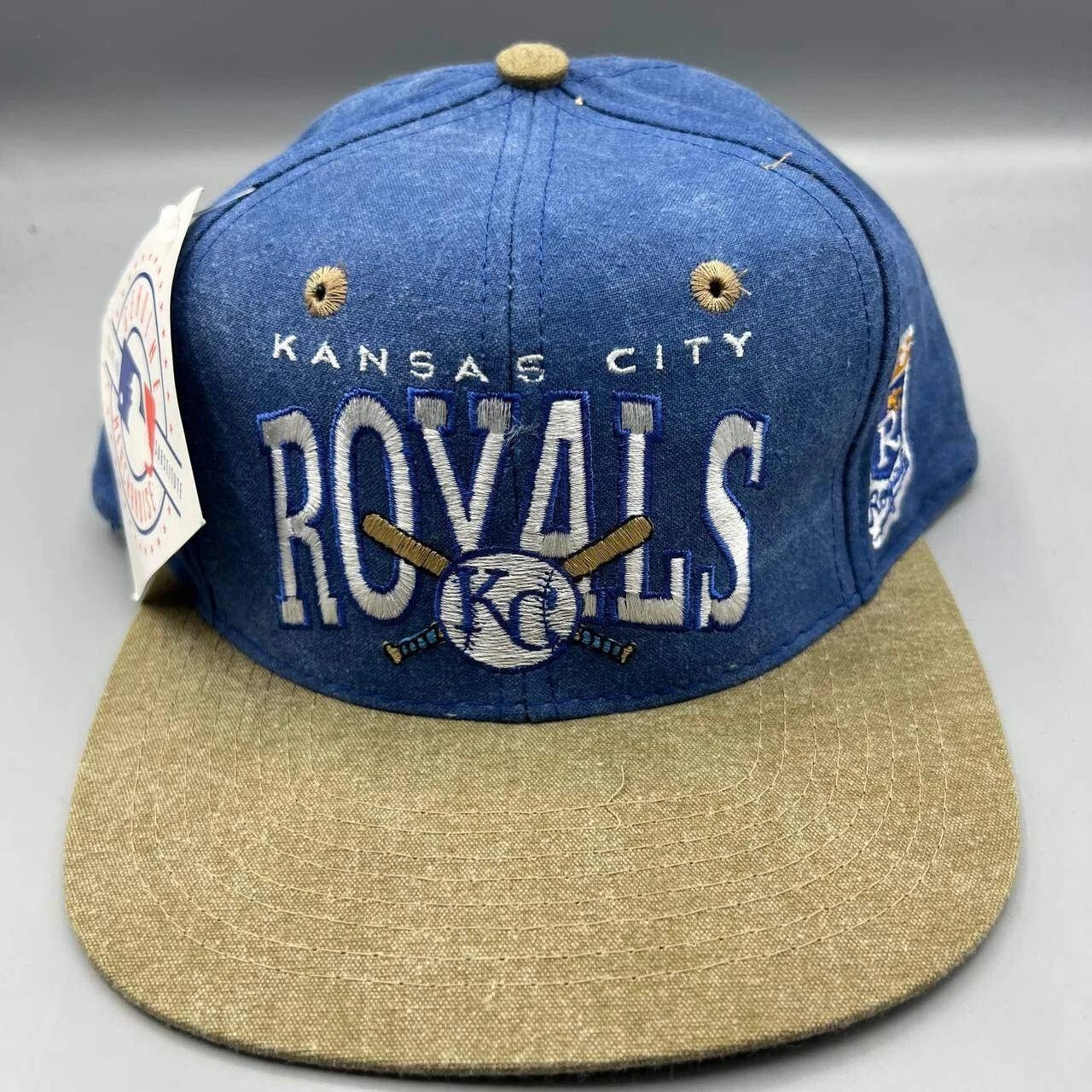 Signatures × Vintage Kansas City Royals Hat Men Blue Brown Signatures Snap Back Size ONE SIZE - 1 Thumbnail