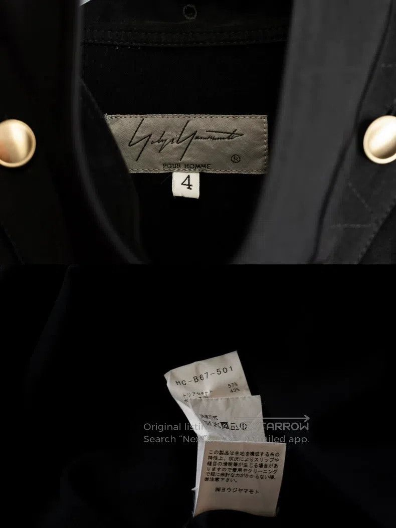 Yohji Yamamoto YOHJI YAMAMOTO Double-layer collar gold button triacetate Size US XL / EU 56 / 4 - 7 Thumbnail