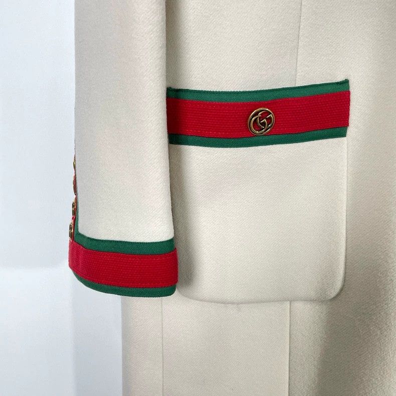 Gucci Gucci Size 40 Beige wool coat jacket 2501-Nextarrow Size US XXS / EU 40 - 4 Thumbnail