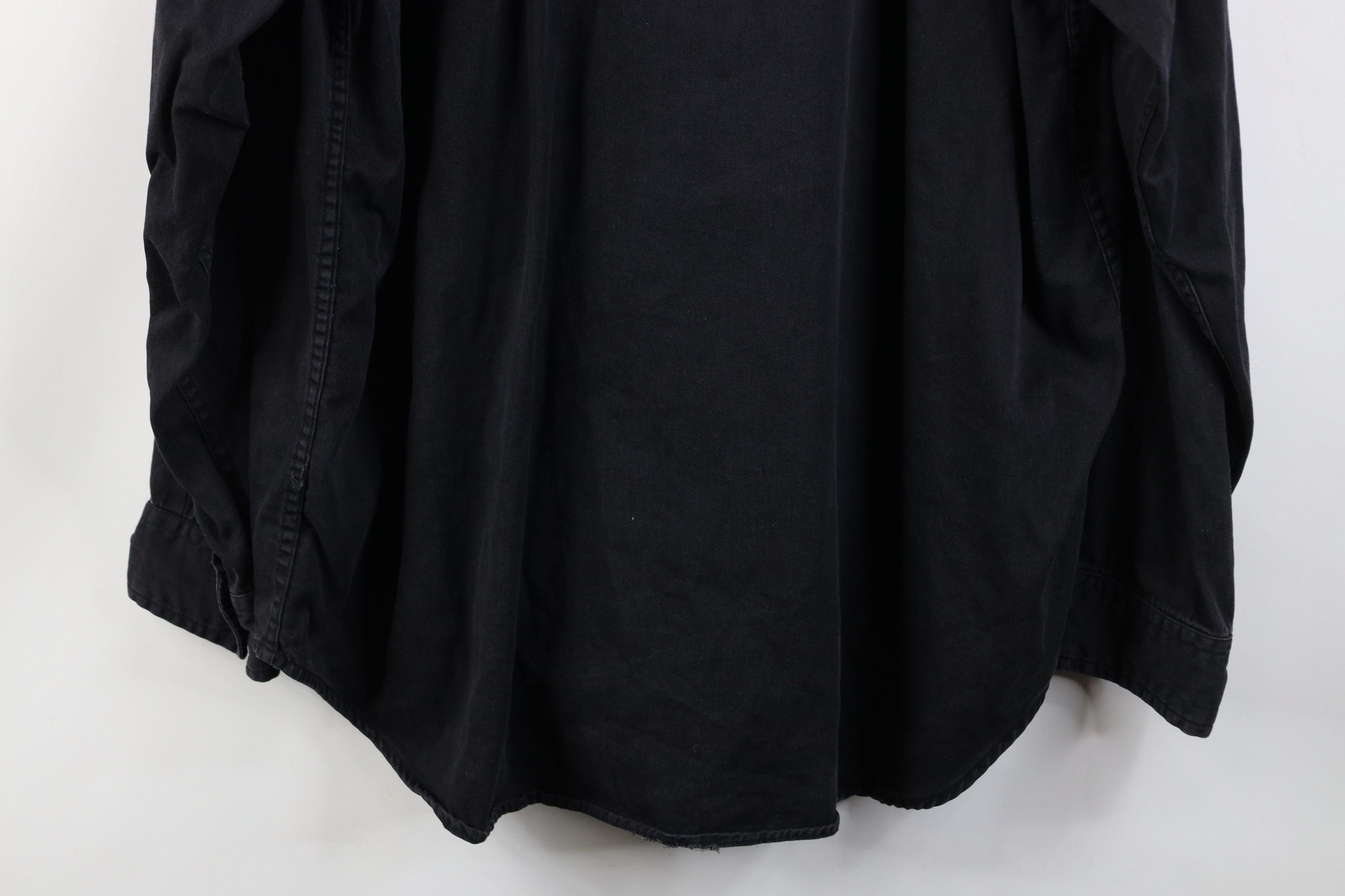 Vintage Vintage 90s Streetwear Cotton Twill Button Down Shirt Black Size US XL / EU 56 / 4 - 14 Thumbnail