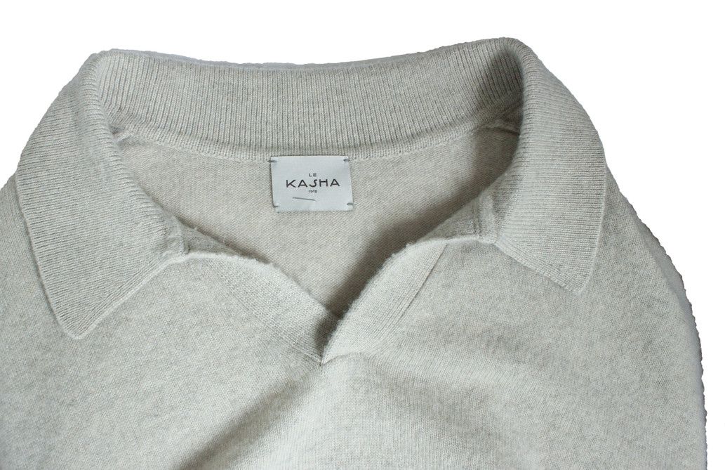 Other Le Kasha, Grey long sleeve cashmere polo Size US L / EU 52-54 / 3 - 5 Thumbnail