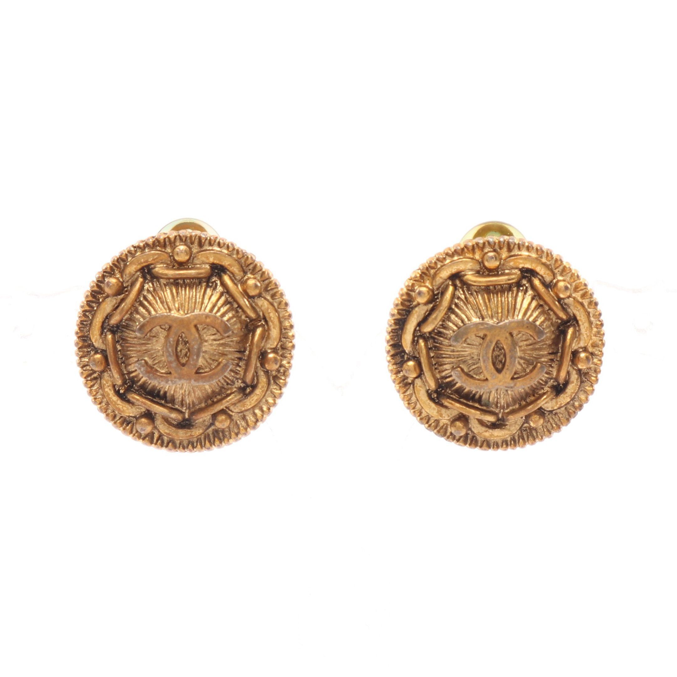 Chanel Chanel Coco Mark Earrings Gp Gold 97P Size ONE SIZE - 1 Thumbnail