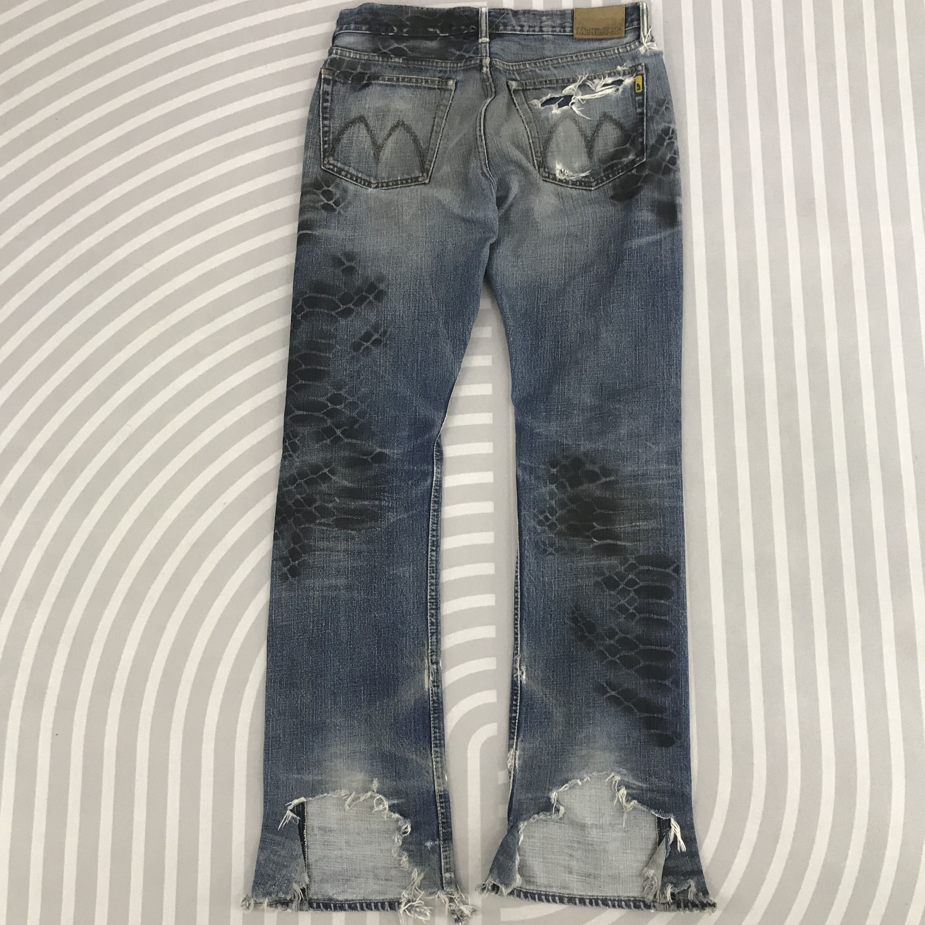 Japanese Brand × Vintage Flare meltin'pot Maia ripped Distressed Bootcut Denim jeans Size US 30 / EU 46 - 4 Thumbnail