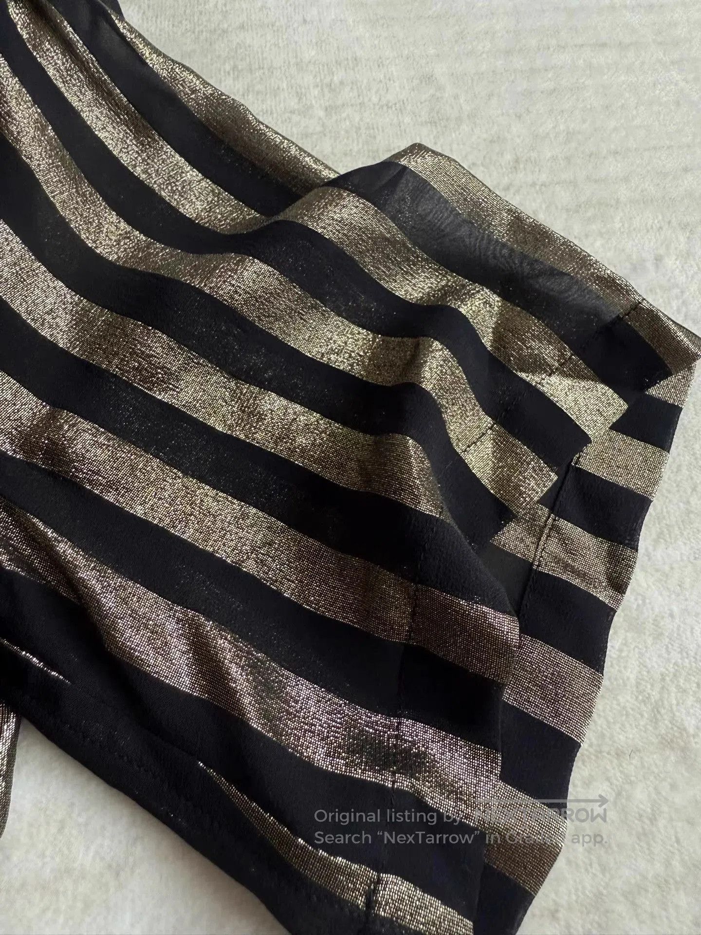 Saint Laurent Paris Multi Striped Short Sleeve Button-Up Shirt. Size US L / EU 52-54 / 3 - 9 Thumbnail