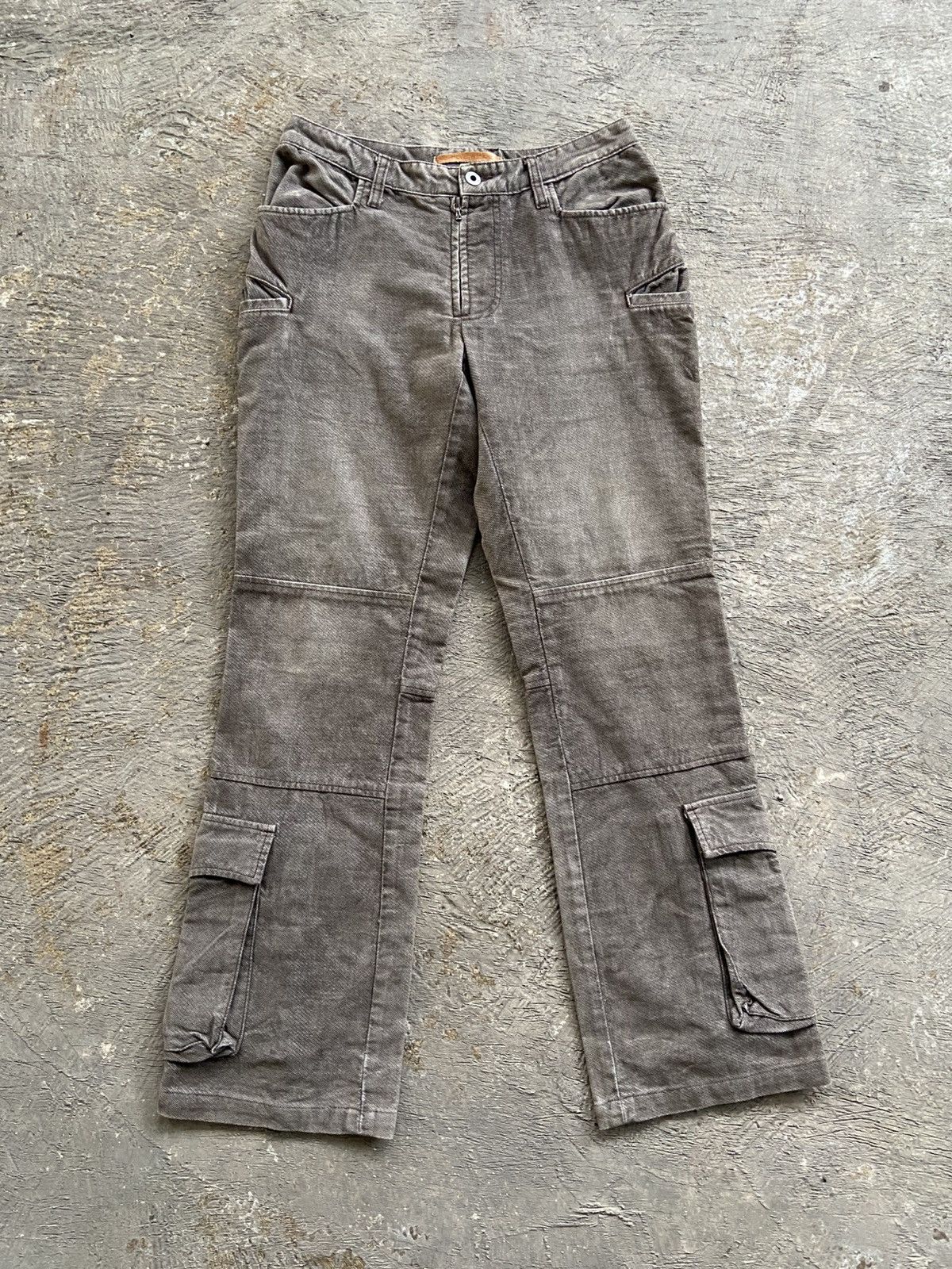 RIPVANWINKLE 2000s Archived Rip Van Winkle - Japanese Flared Cargo Pants Size US 30 / EU 46 - 1 Thumbnail